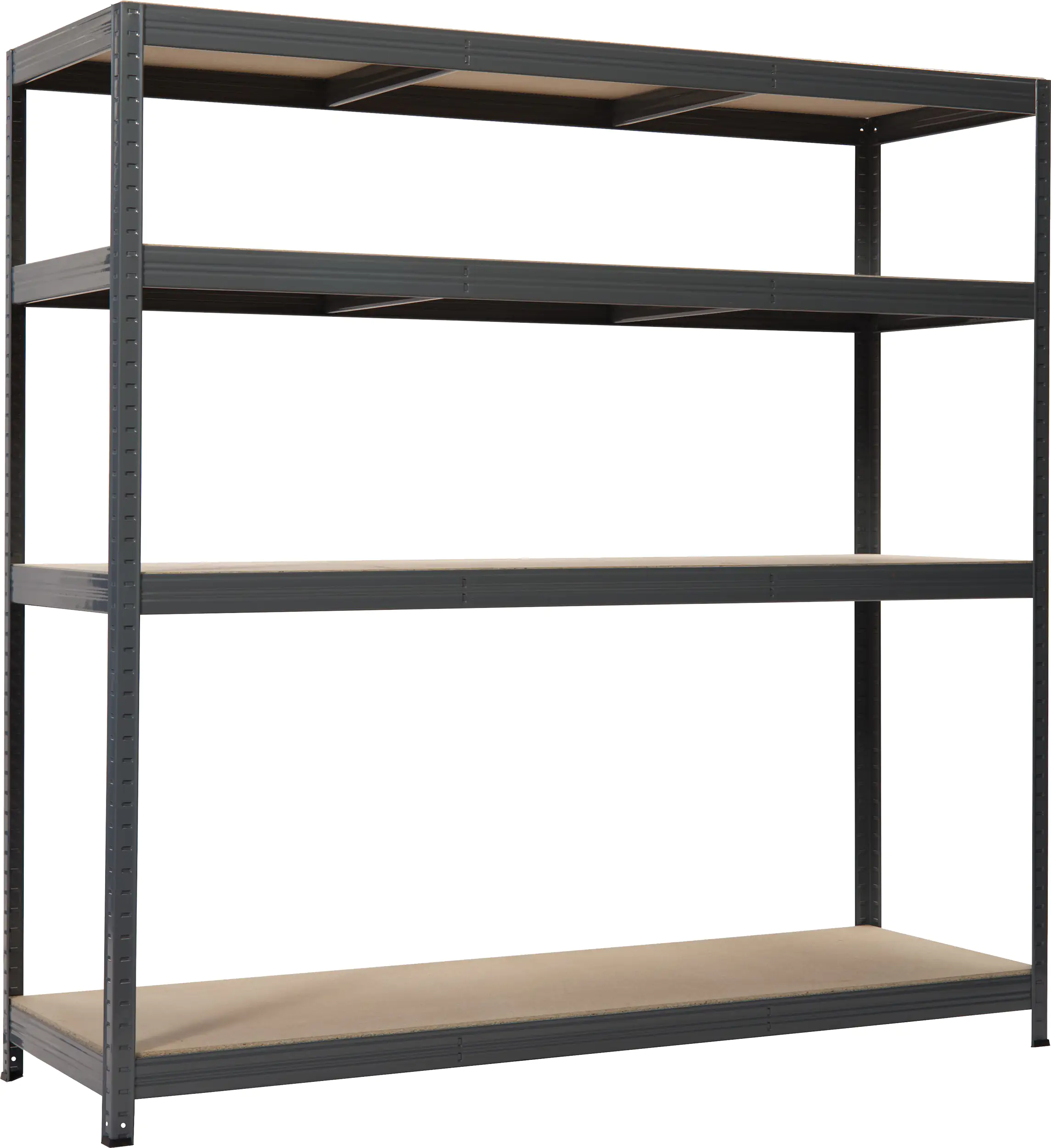 Metallsteckregal XXL 180 x 180 x 60 cm 4 Holzböden 1000 kg