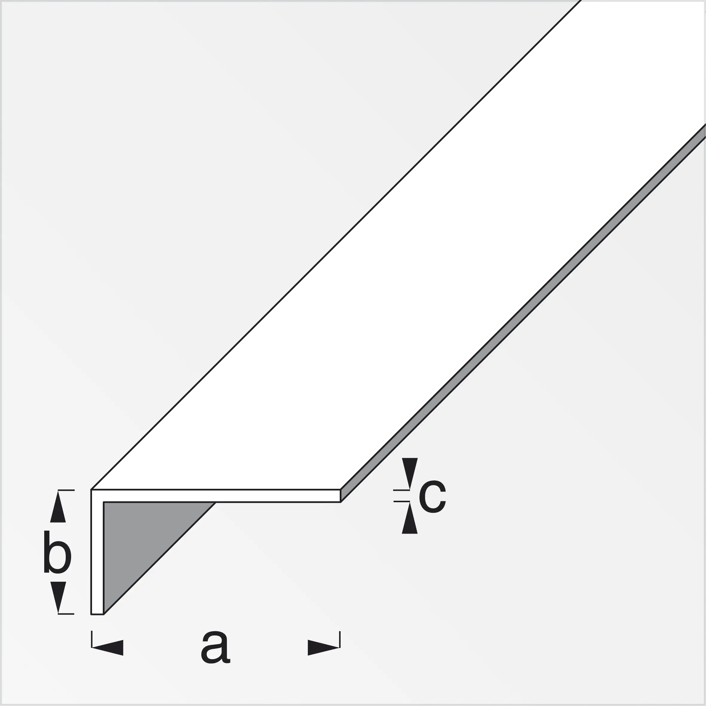 alfer Winkel 2.5 m, 25 x 20 mm Aluminium eloxiert gebürstet Edelstahloptik