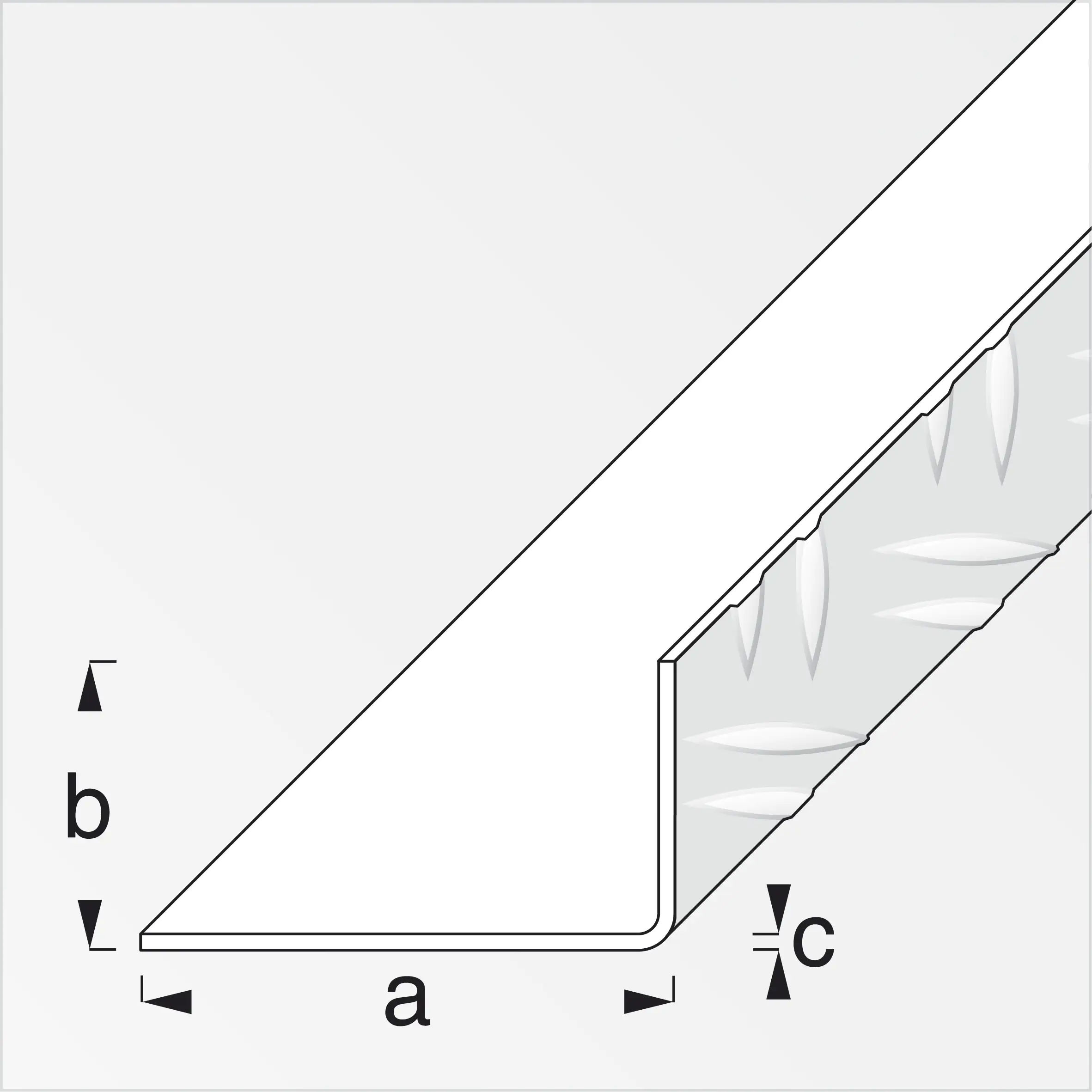 alfer Winkel 2.5 m, 53.6 x 29.5 mm Aluminium roh blank