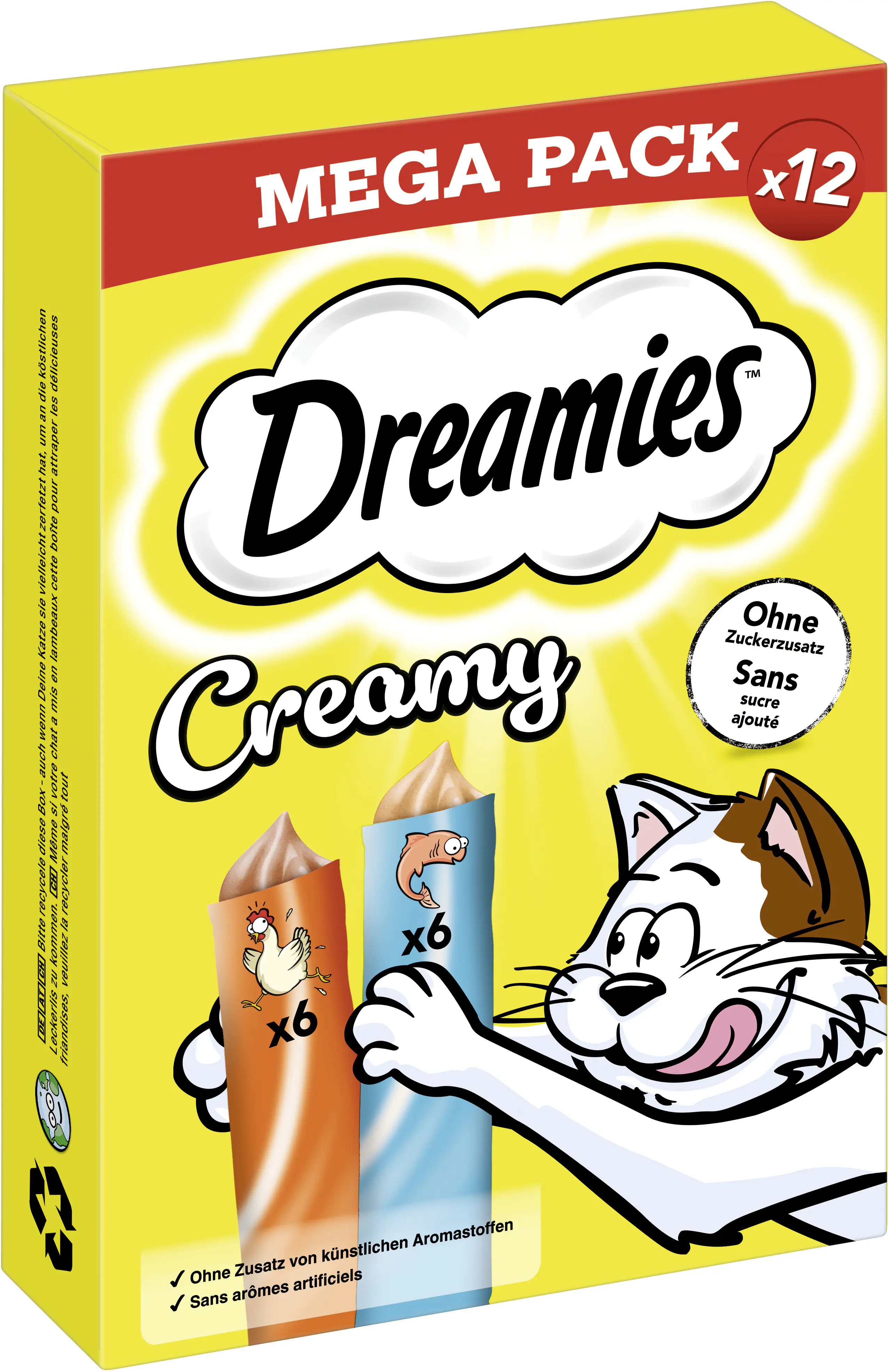DREAMIES Creamy Katzensnack Adult 12 x 10 g Huhn & Lachs DREAMIES Creamy Katzensnack Adult 12 x 10 g Huhn & Lachs