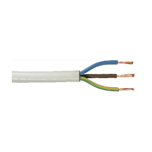 Feuchtraumleitung H03VV-F 3 x 0,75 - 25 Meter, weiß