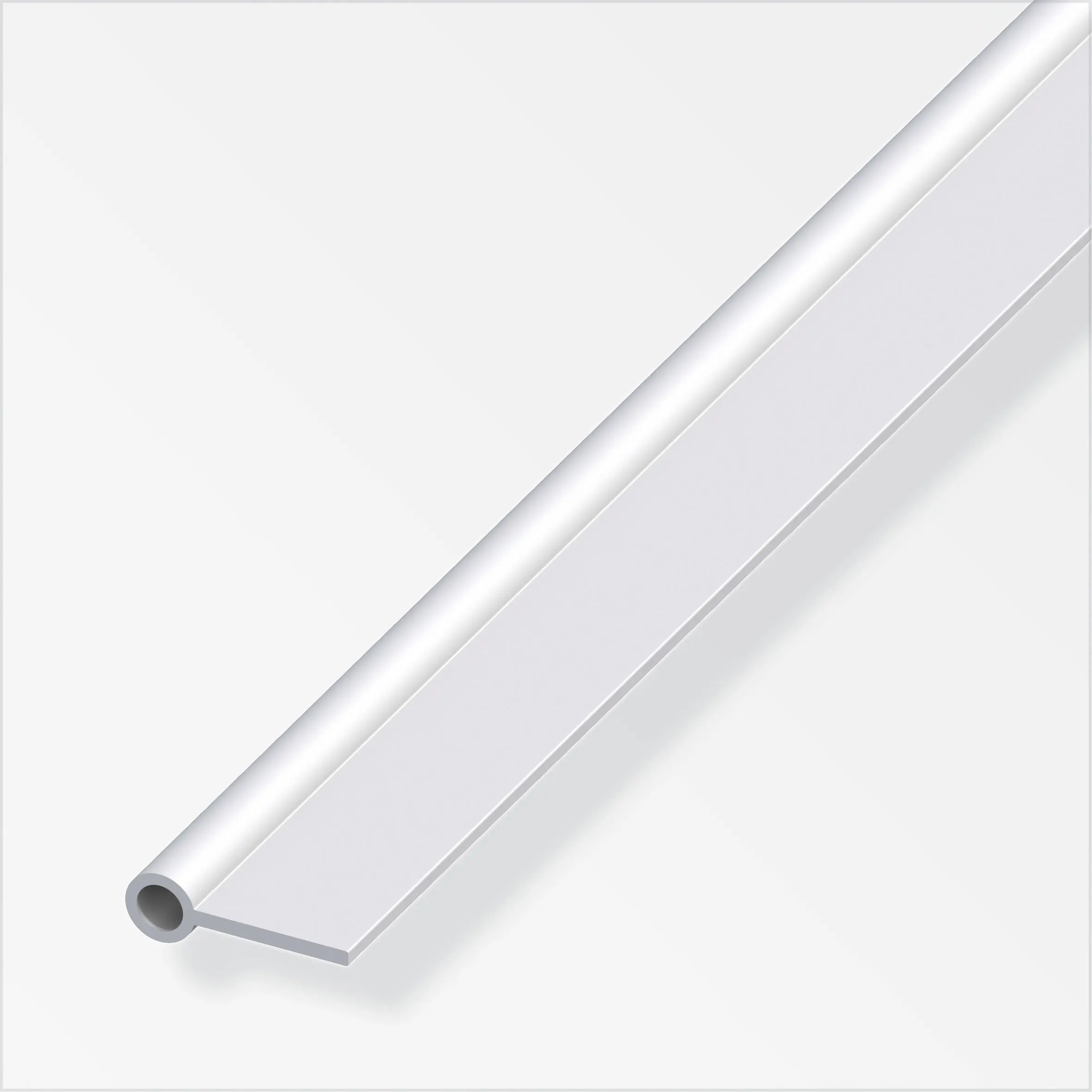 alfer Scharnier-Profil für Ø 6,1 mm 1 m, 20 x 9 x 2 mm Alu eloxiert silber