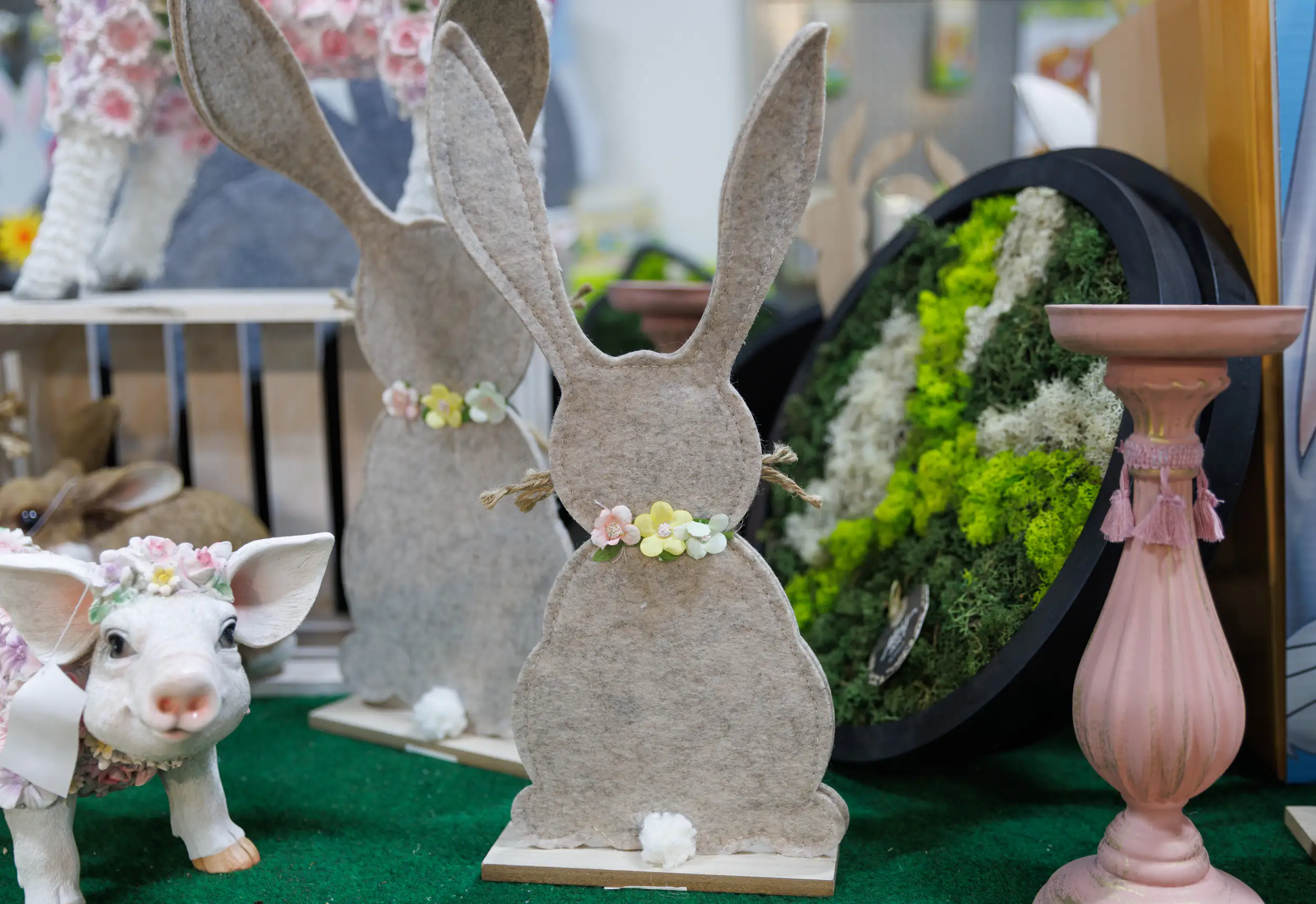 TrendLine Dekofigur Osterhase 45 cm braungrau