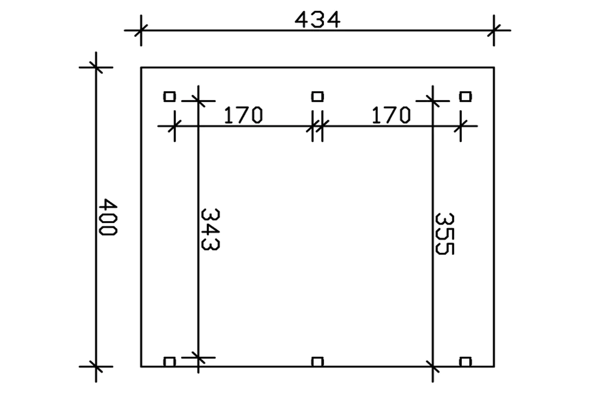 SKAN HOLZ Terrassenüberdachung Siena 434 x 400 cm Leimholz