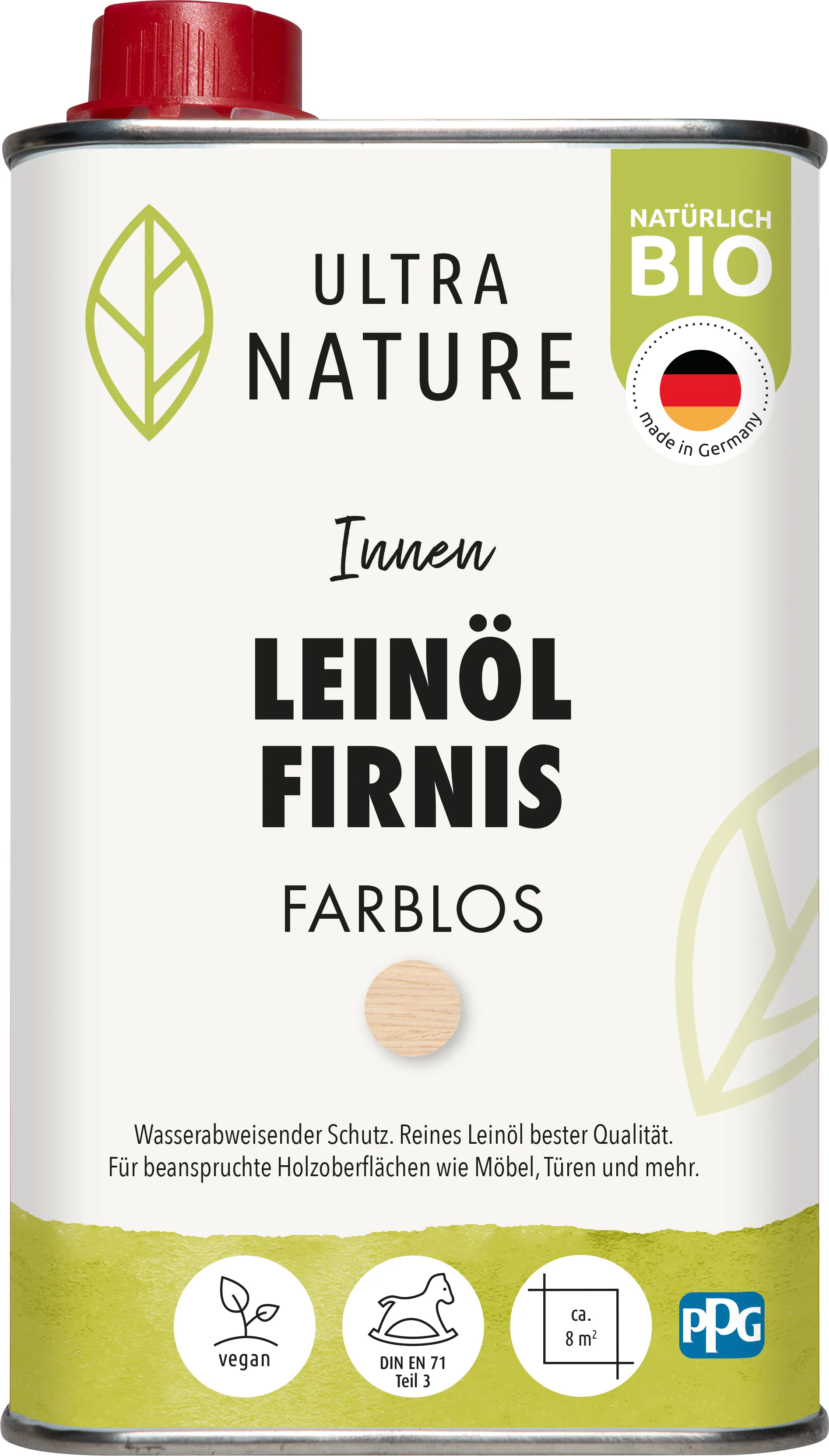 Ultra Nature Leinöl firnis 0,5 L farblos
