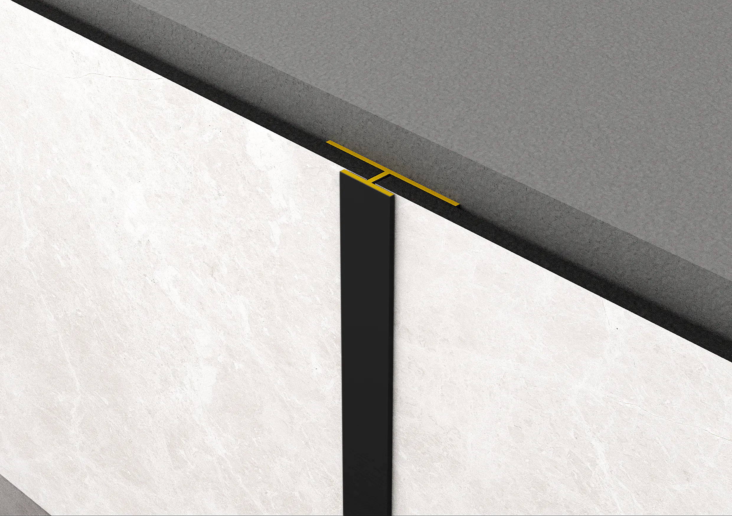 Rock the Wall T-Profil schwarz 280 x 3 x 0,69 cm