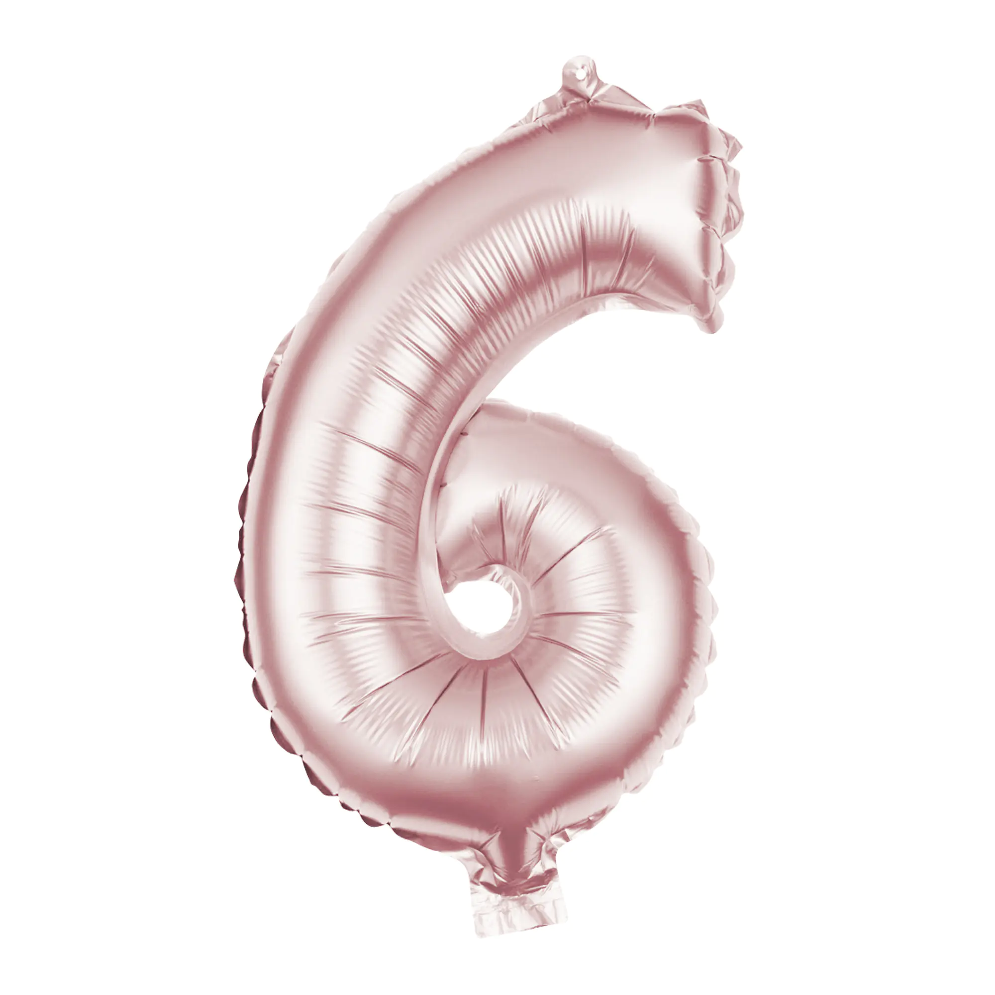 Folienballon Zahl 6 rosegold 100 cm