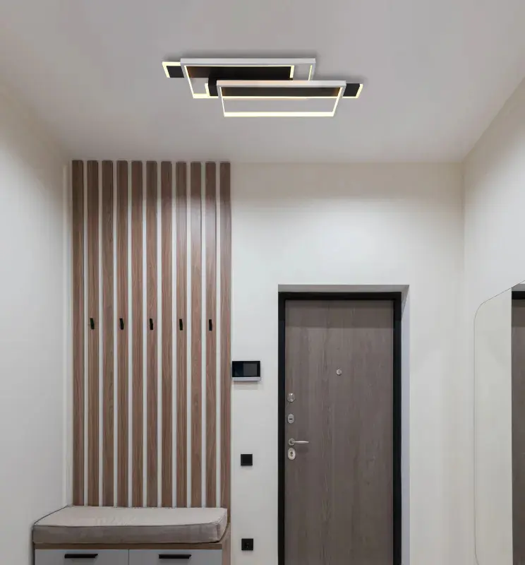 Globo Deckenleuchte Finnley 62 x 27 cm L x B schwarz warmweiß