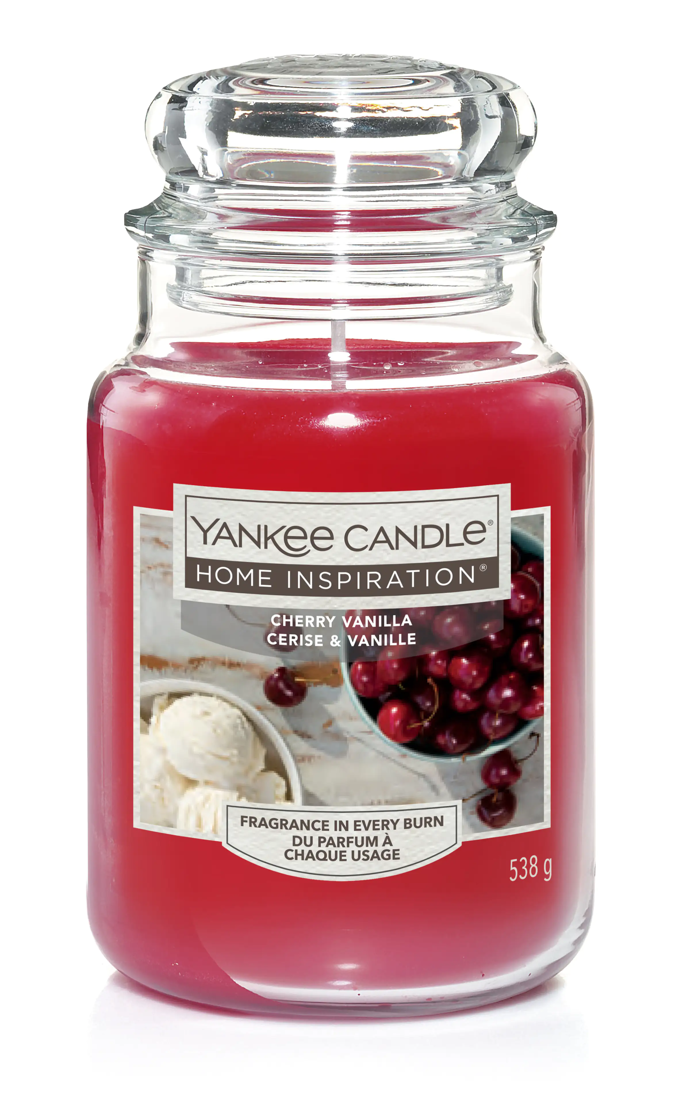 Yankee Candle Duftkerze Großes Glas Cherry Vanilla 538 g, rot Yankee Candle Duftkerze Großes Glas Cherry Vanilla 538 g, rot