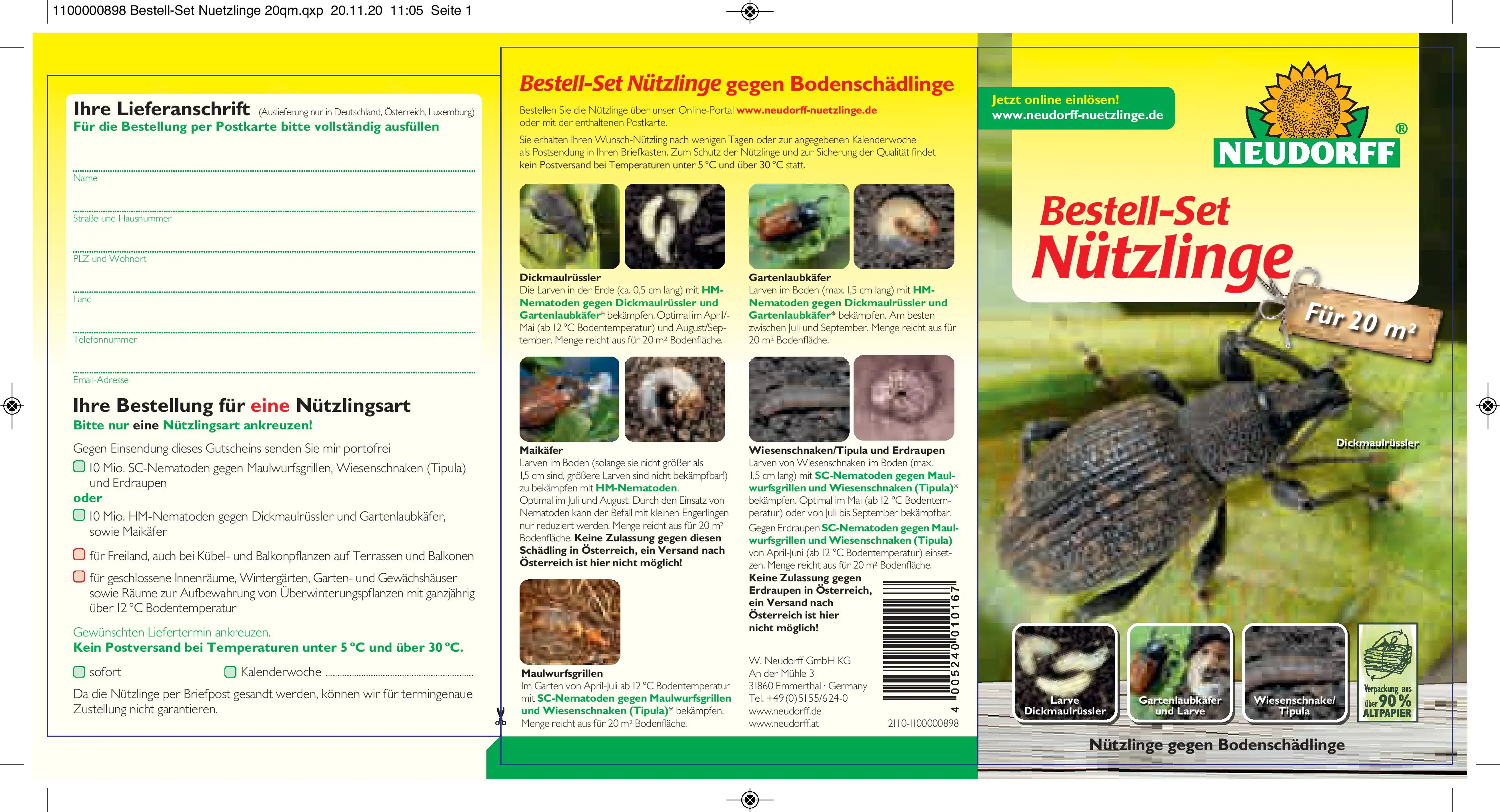 Neudorff Bestell-Set Nützlinge Bodenschädlinge gegen Bodenschädlinge 1 St.