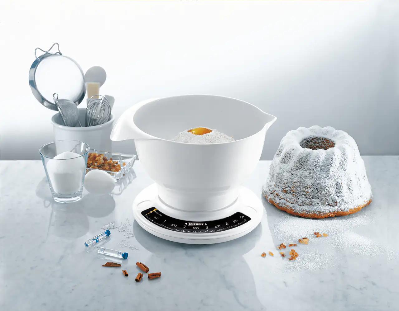 Leifheit Analoge Küchenwaage 5 kg Tragkraft