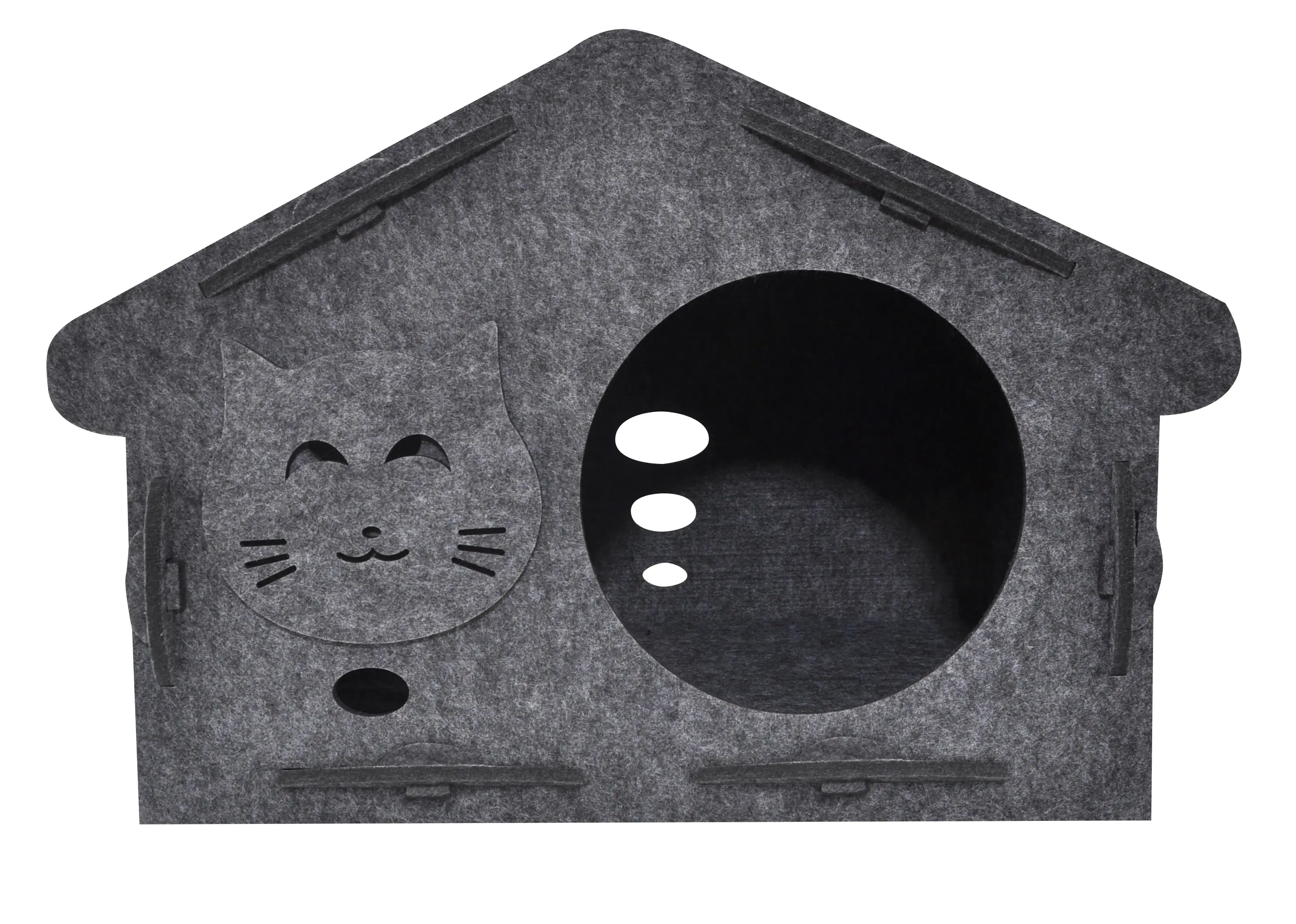 Aumüller Katzenhaus Feli 60 x 40 cm dunkelgrau