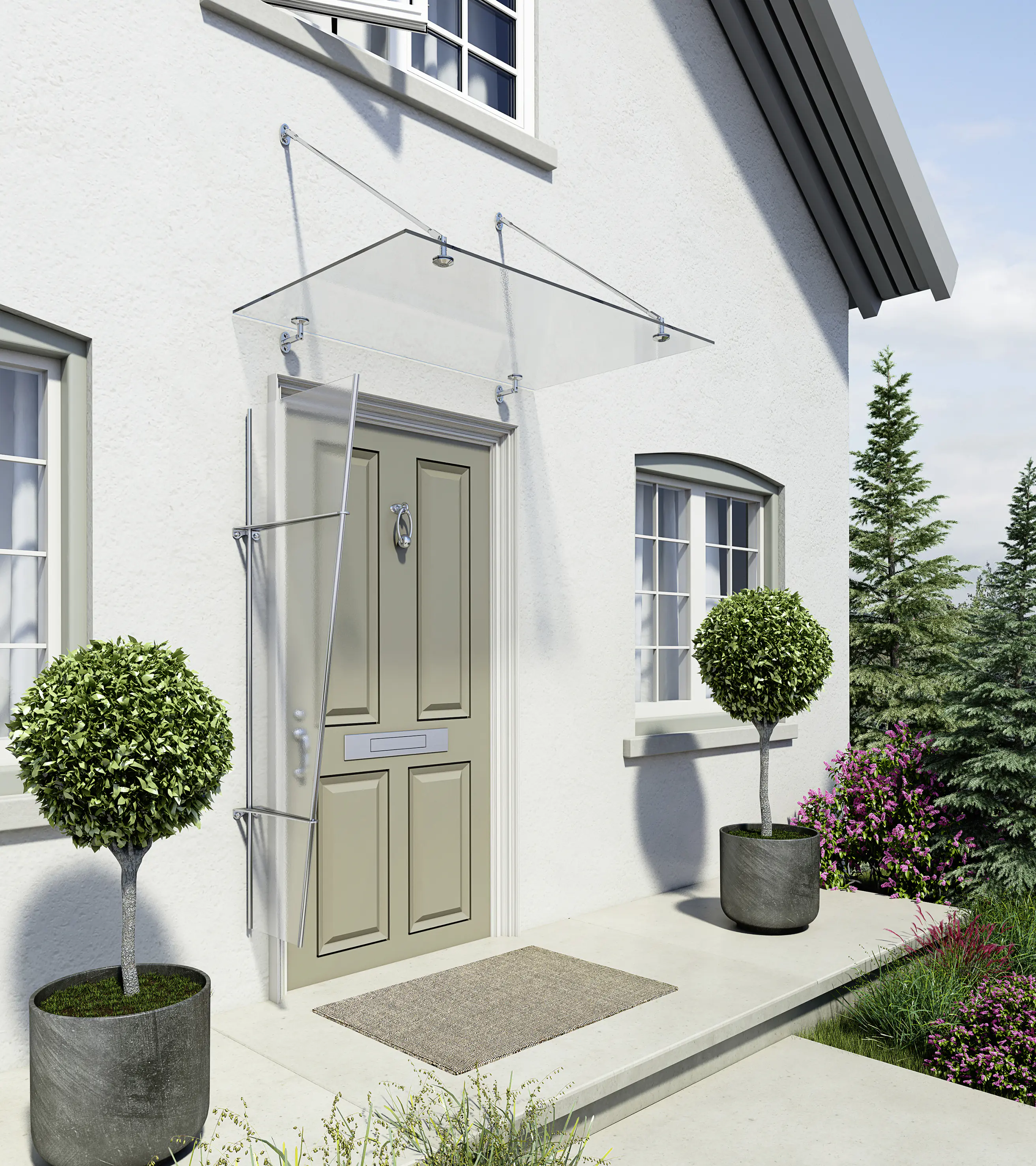 Canopia Vordach Trasparo 1500 Silber 150 x 90 cm