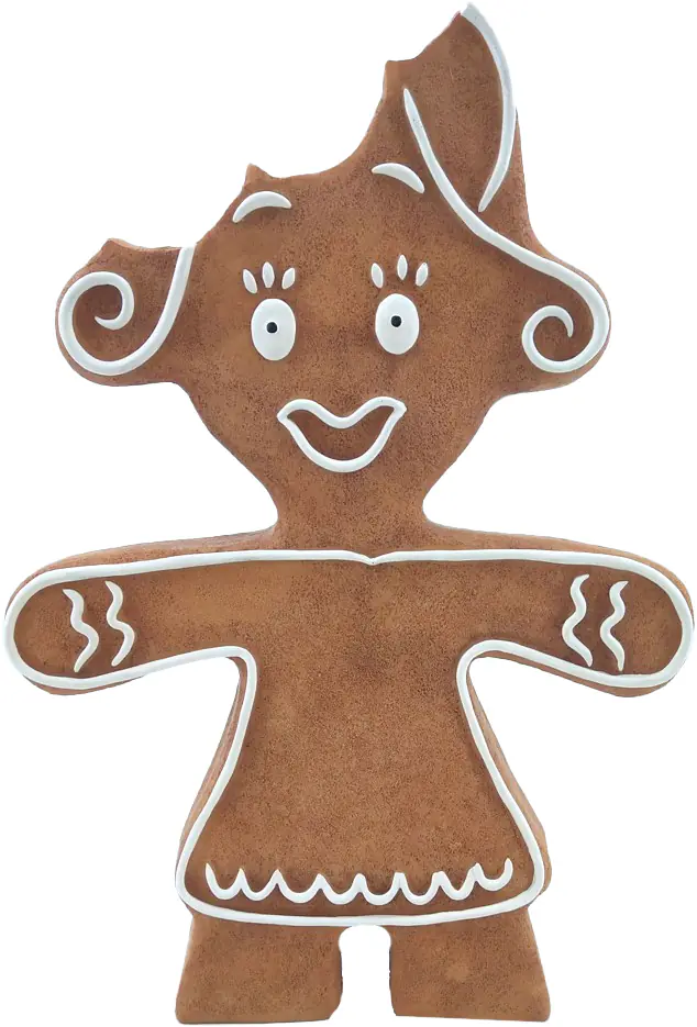 Figur Pfefferkuchenfrau 35 x 26,5 x 5,5 cm braun