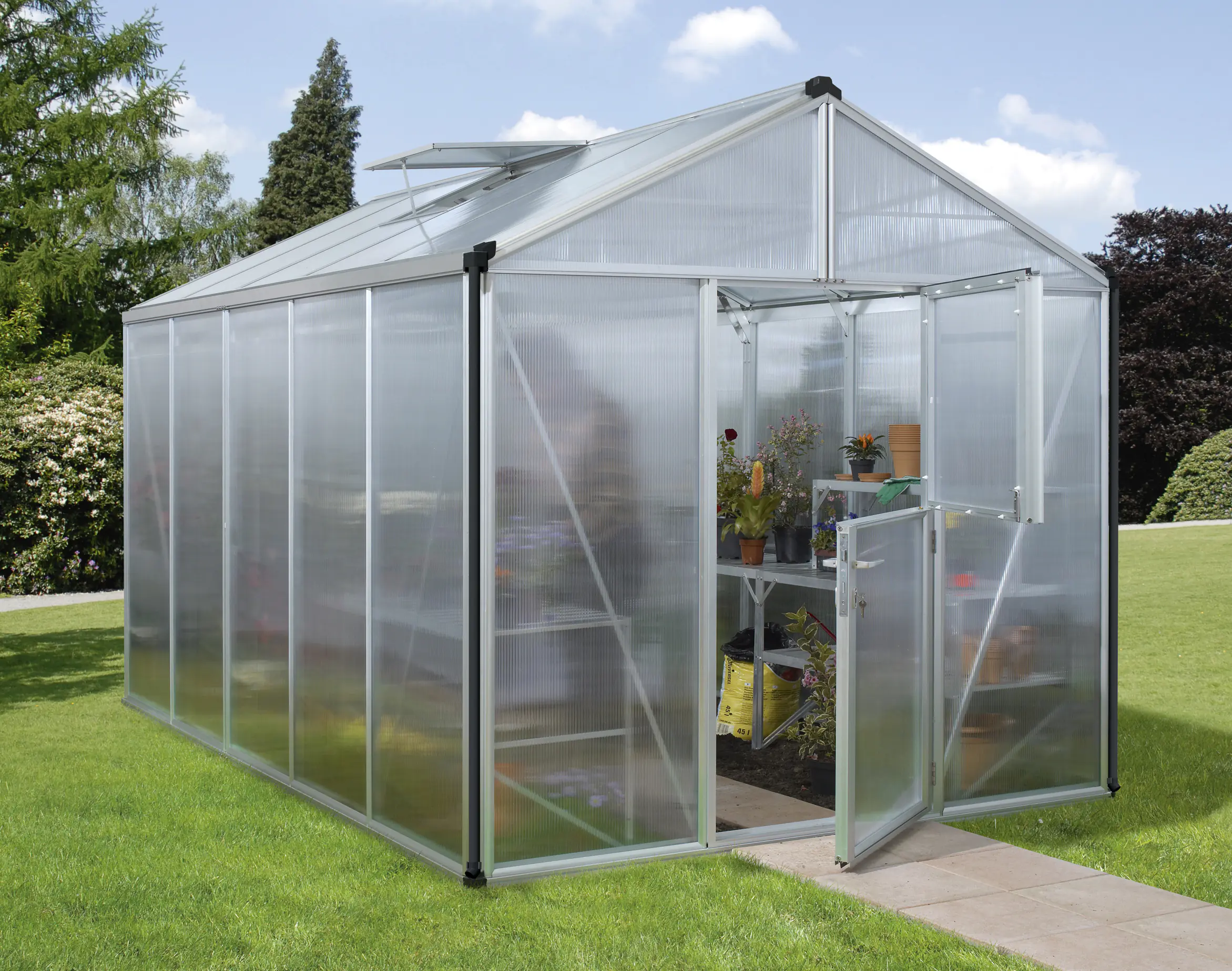 Vitavia Gewächshaus-Set Zeus 10000 HKP 16 mm alu 266 x 398 cm 