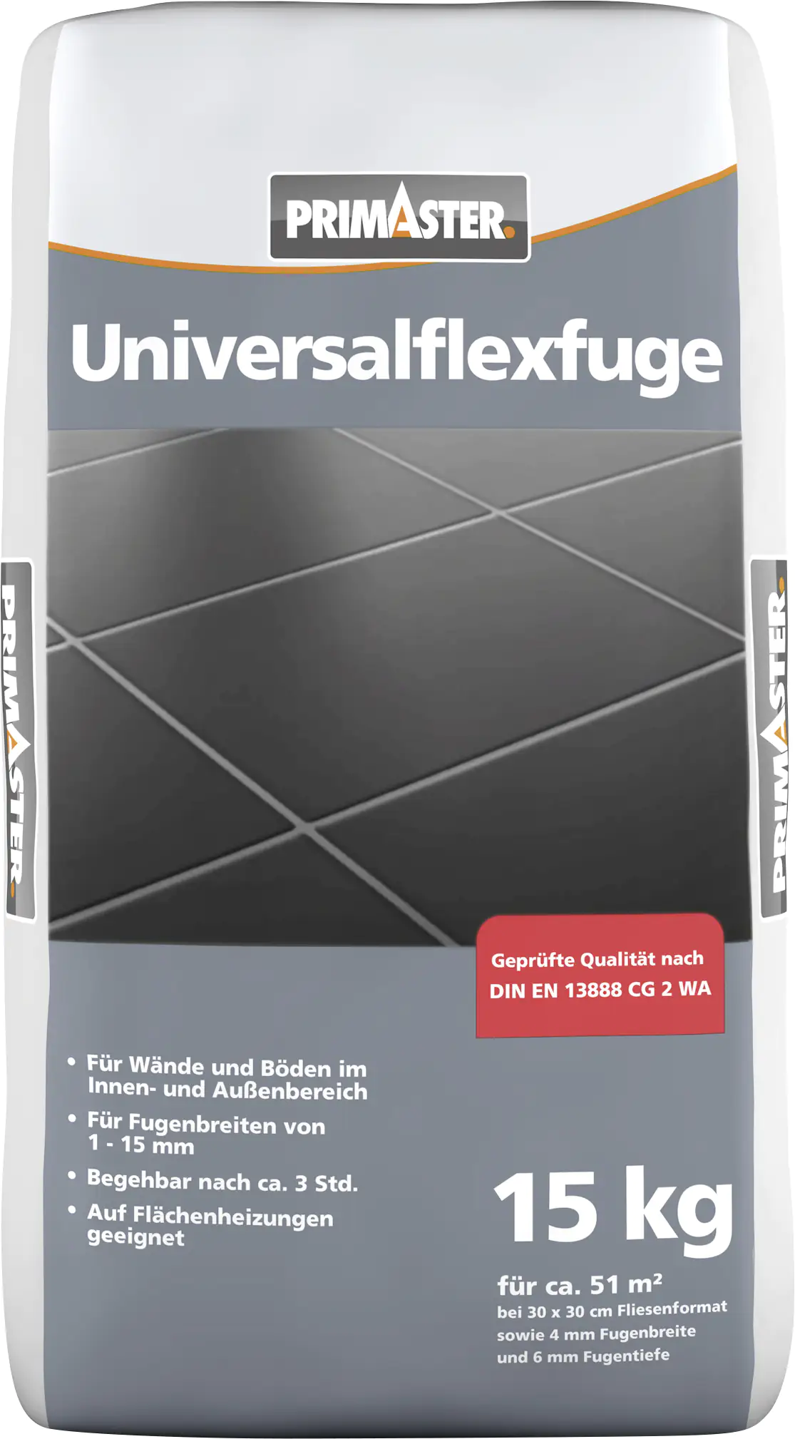 Primaster Universalflexfuge 1 - 15 mm zementgrau 15 kg Primaster Universalflexfuge 1 - 15 mm zementgrau 15 kg