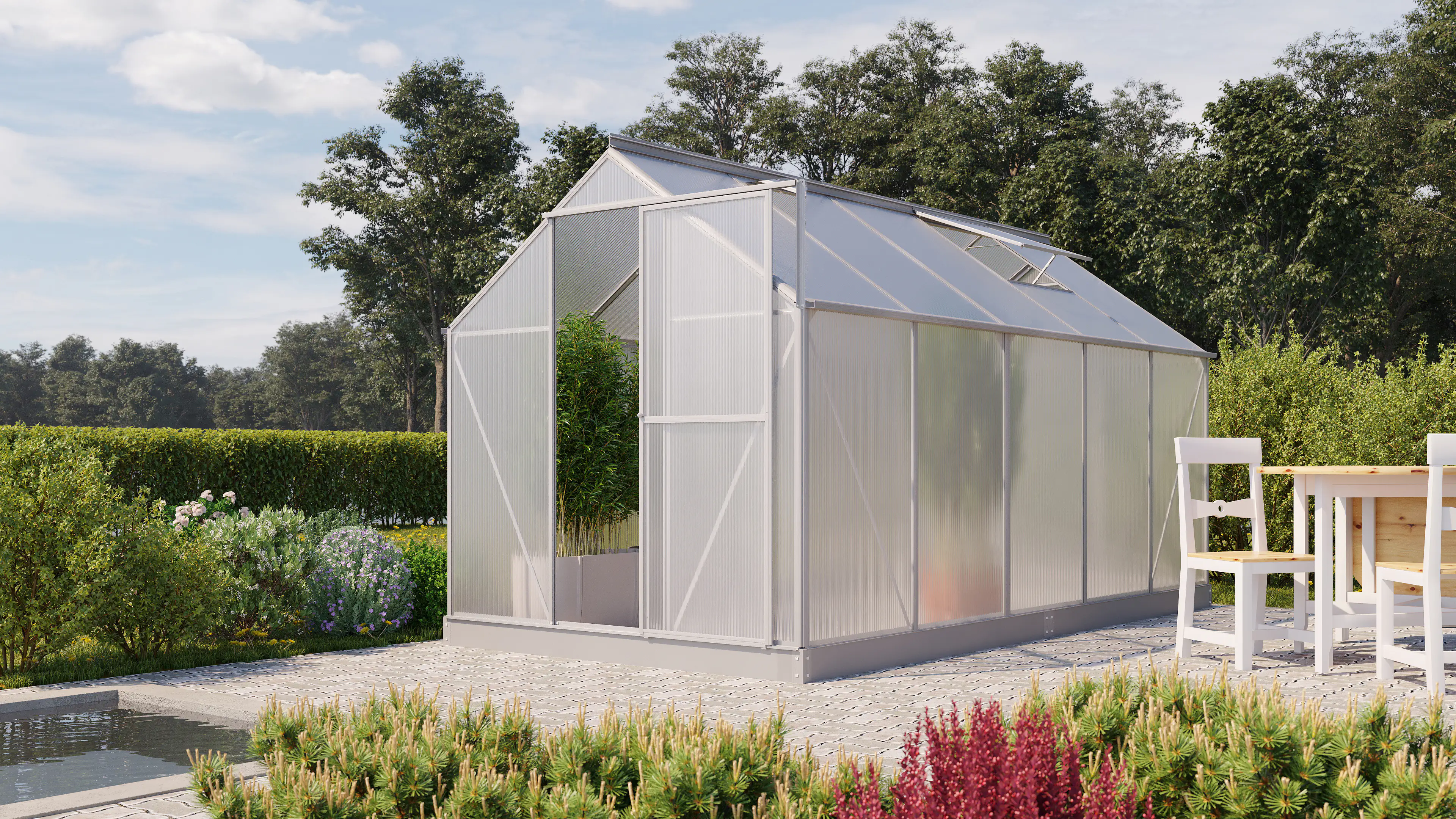 Vitavia Gewächshaus Eos 7500 190 x 375 cm 6 mm Hohlkammerplatten