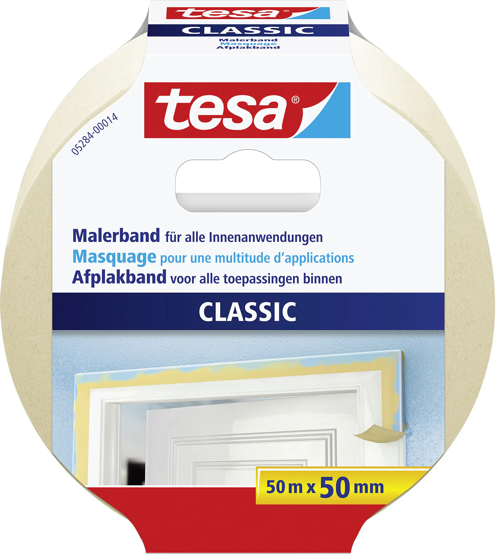 tesa Malerkreppband Classic 50 m x 50 mm, braun tesa Malerkreppband Classic 50 m x 50 mm, braun
