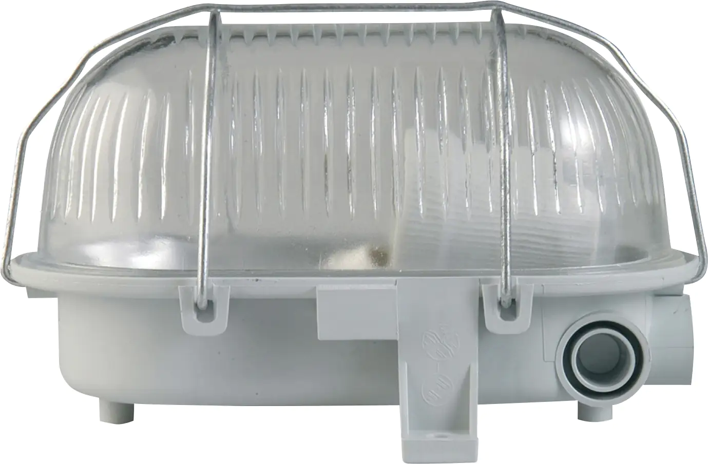 Ovalleuchte 60W Metallkorb grau Ovalleuchte 60W Metallkorb grau