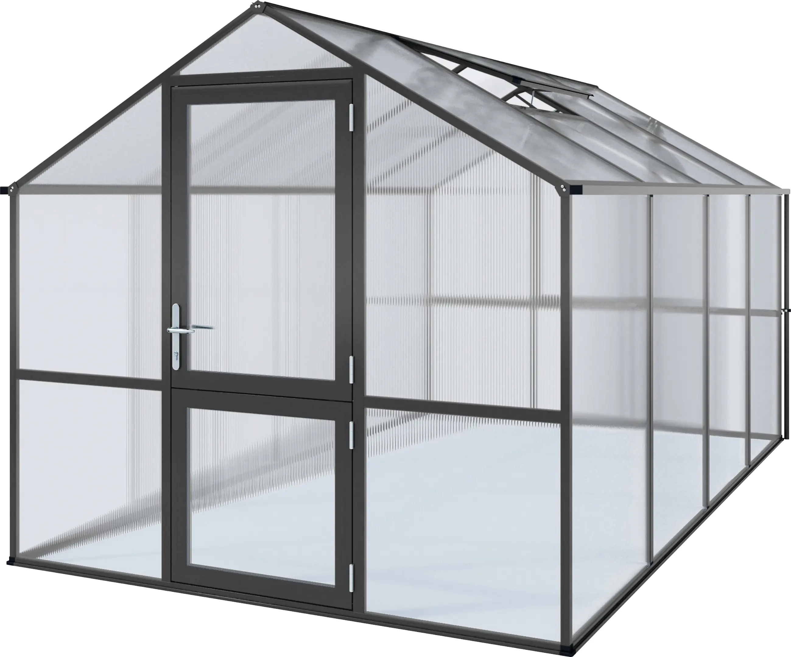 KGT Gewächshaus Rose IV 4,29 x 2,33 x 2,15 m, anthrazit-grau