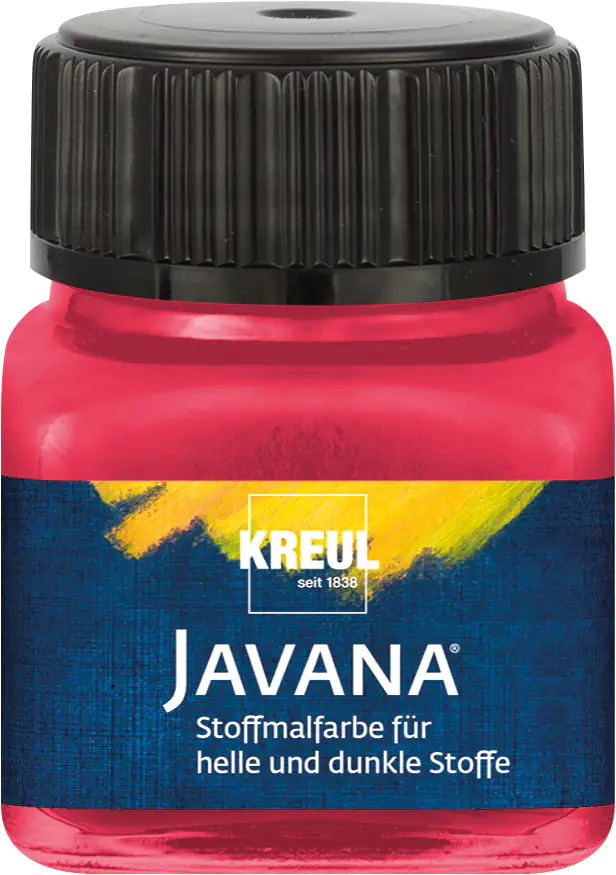 Kreul Javana Stoffmalfarbe für helle und dunkle Stoffe cherry 20 ml