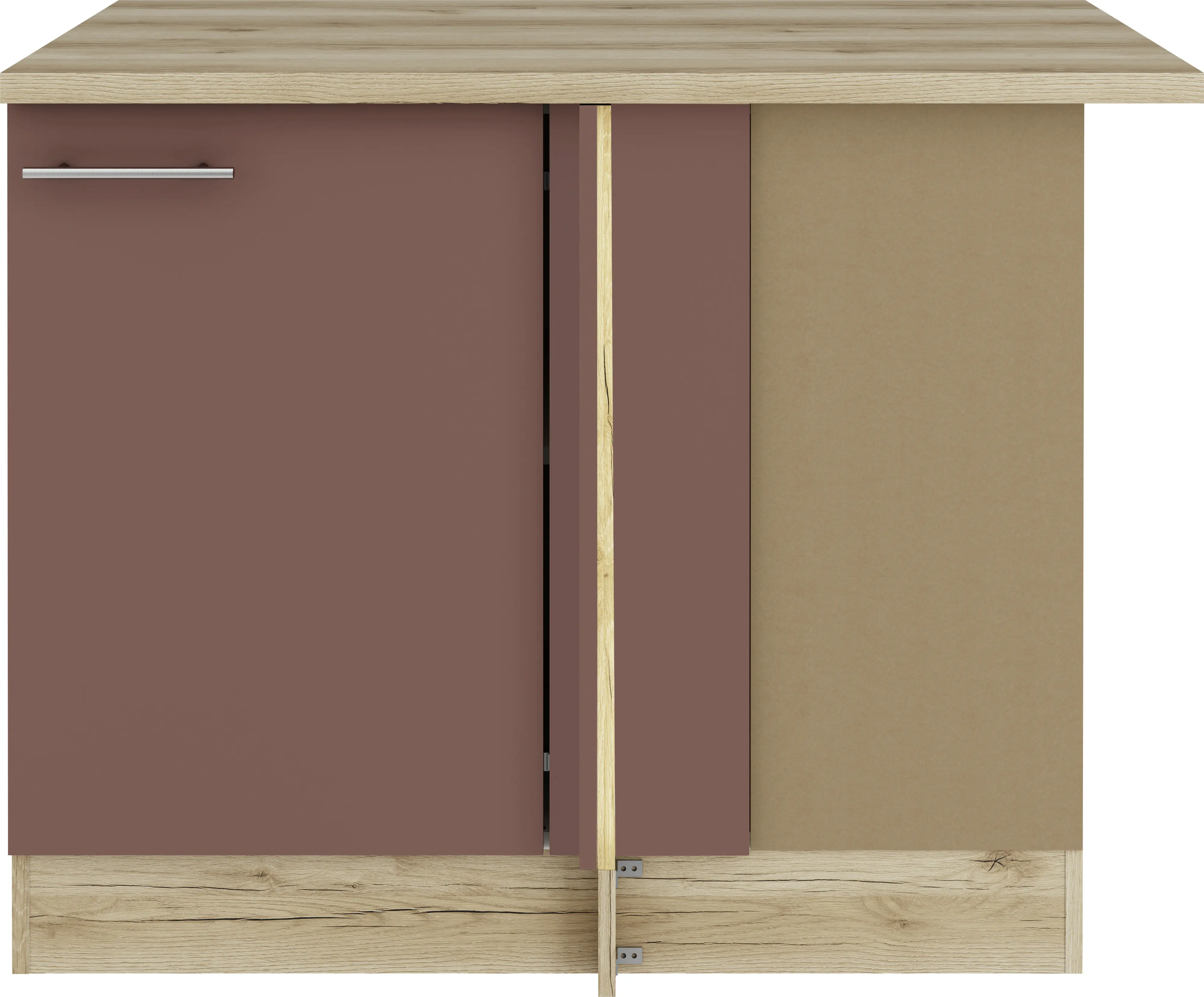 Optifit Eckunterschrank Bari 407 rostrot/eiche 110 cm