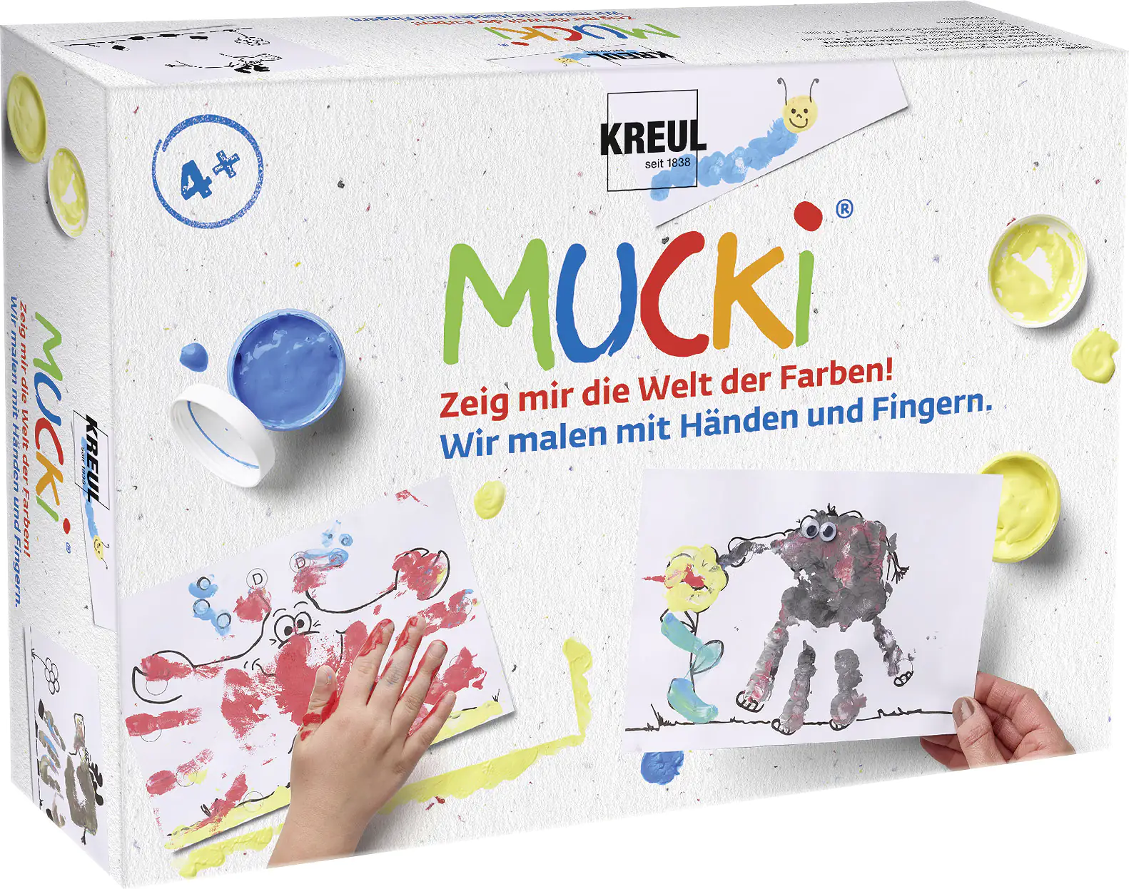 Kreul Fingerfarbe Mucki Wir malen mit Händen und Fingern 5 x 50 ml