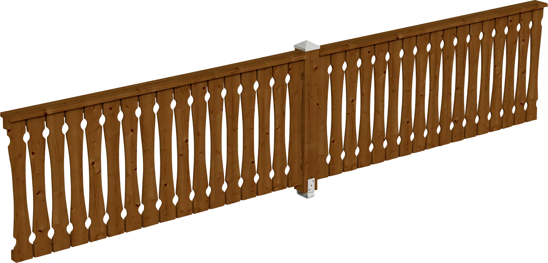 SKAN HOLZ Brüstung Balkonschalung 465 x 96 cm, Fichte, lasiert in Nussbaum SKAN HOLZ Brüstung Balkonschalung 465 x 96 cm, Fichte, lasiert in Nussbaum