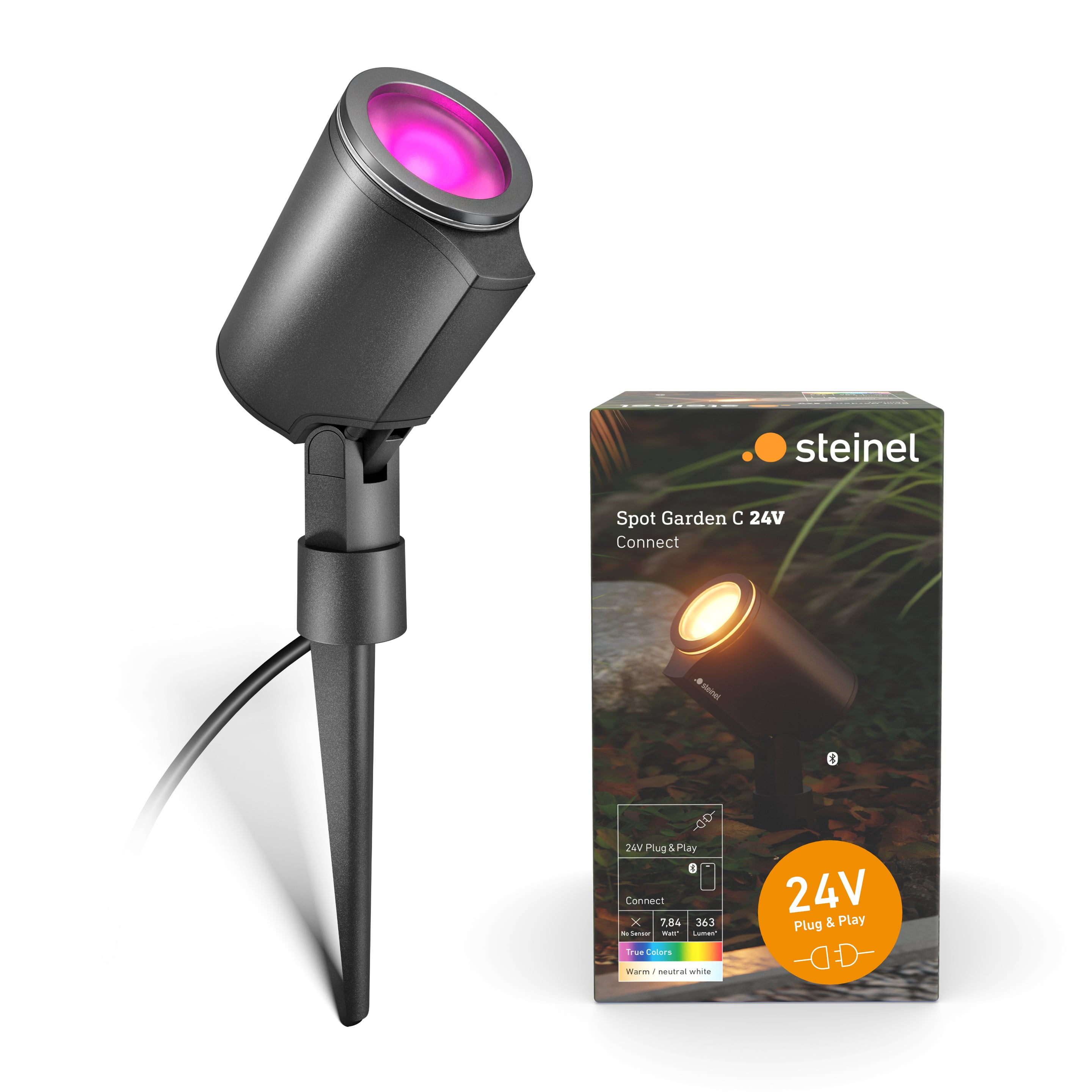 Steinel LED Strahler Spot Garden 24V schwenkbar warmweiß-neutralweiß anthrazit
