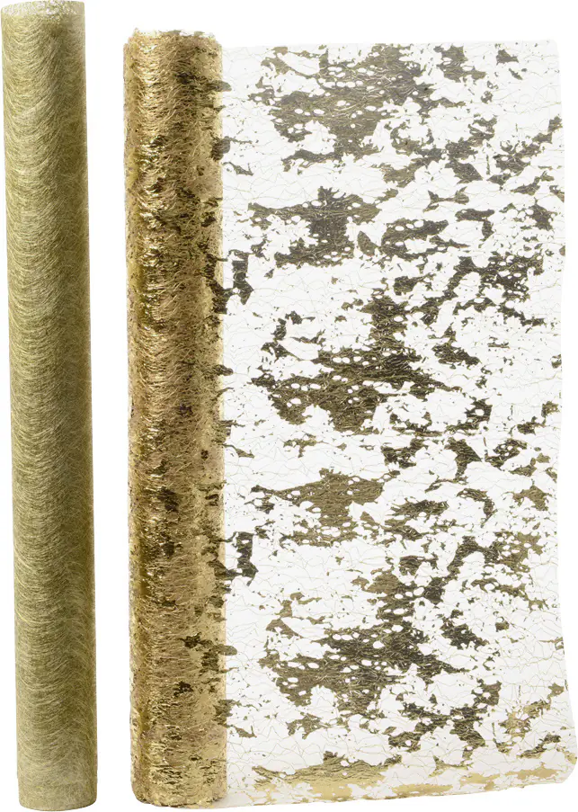 Kaemingk Deko Stoff gold 35 x 200 cm