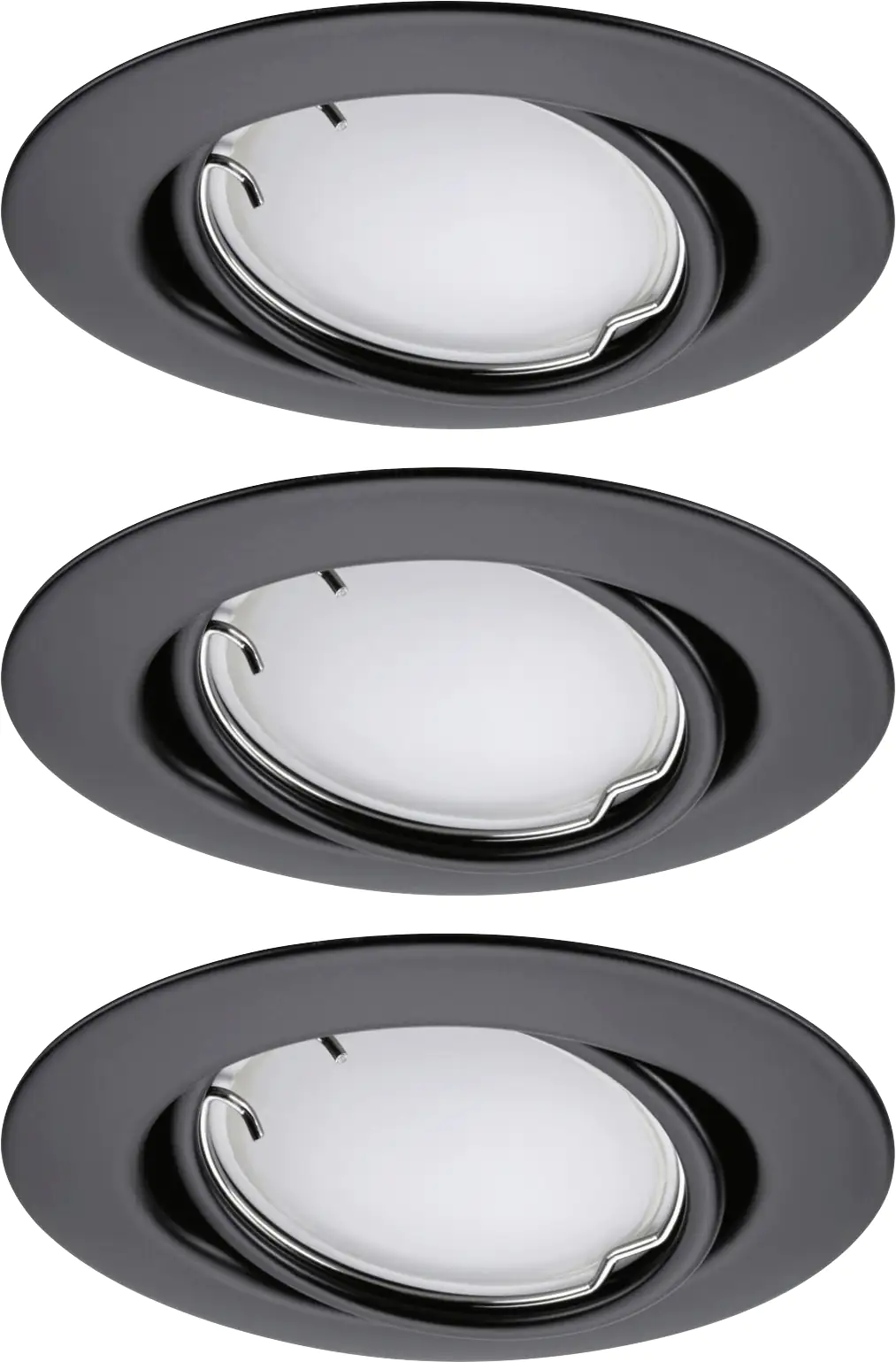 Paulmann LED Einbauleuchte Coin Base 3er Set schwarz matt Zigbee RGBW RGBW Ø 9 cm schwenkbar  Paulmann LED Einbauleuchte Coin Base 3er Set schwarz matt Zigbee RGBW RGBW Ø 9 cm schwenkbar