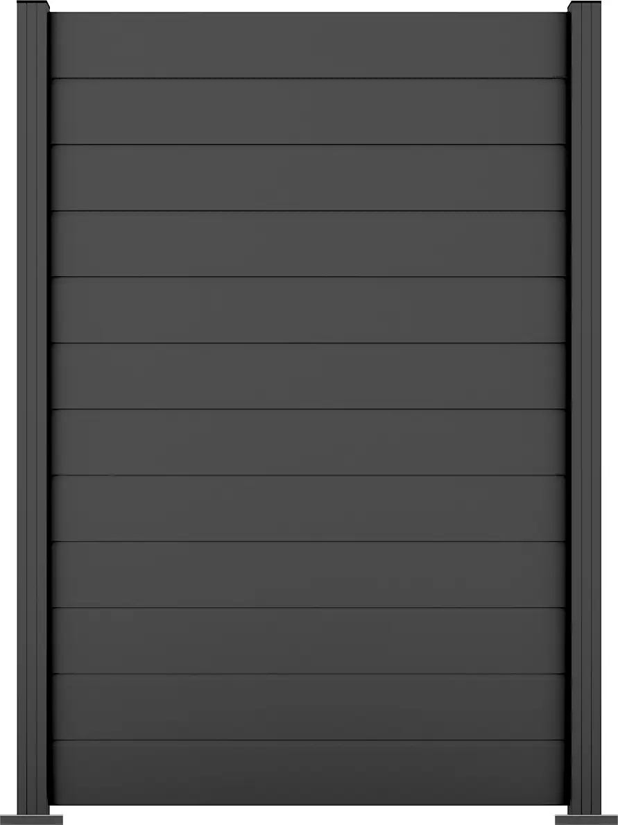 Ambiente Alu-Zaun Grundset Paneel 150 anthrazit 187 x 124,2 cm Ambiente Alu-Zaun Grundset Paneel 150 anthrazit 187 x 124,2 cm