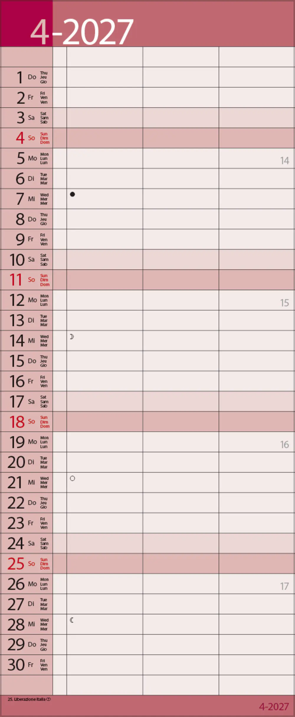 Korsch Kalender Timer for 2 Lifestyle 2027