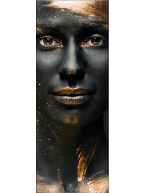 4251050564417 Deco-Glas Bild - Goldene Frau 80 x 30 cm