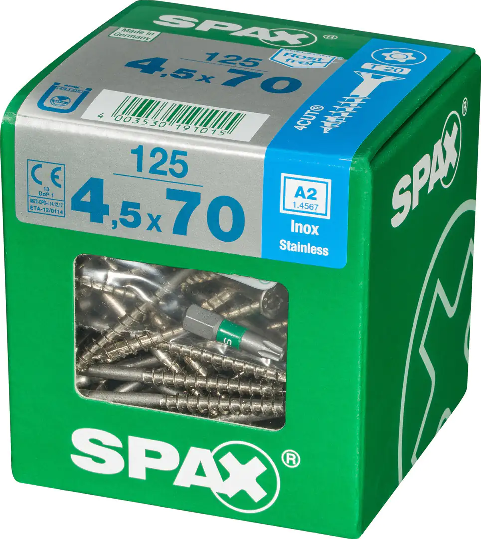 Spax Universalschrauben 4.5 x 70 mm TX 20 - 125 Stk.