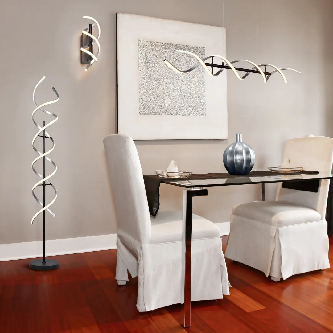 Trio LED-Stehleuchte Sequence Ø 23 x 150 cm warmweiß-neutralweiß alu gebürstet dimmbar