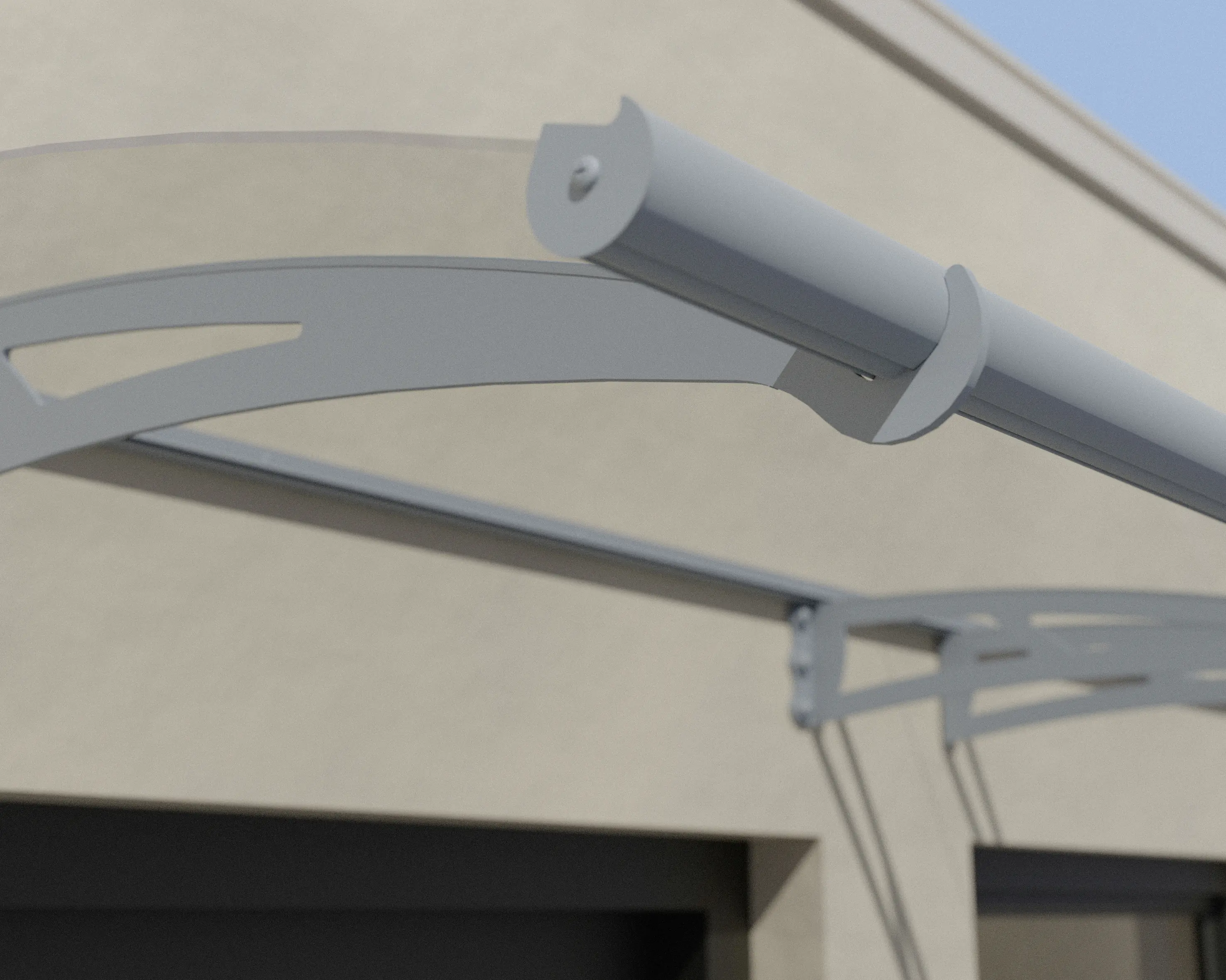 Canopia Vordach Aquila 1500 Hellgrau Alu 151 x 92 cm