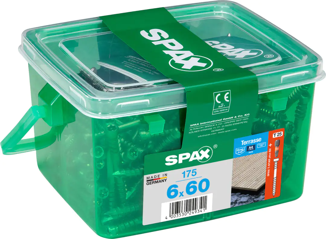 Spax Terrassenschrauben 6.0 x 60 mm TX 25 - 175 Stk.
