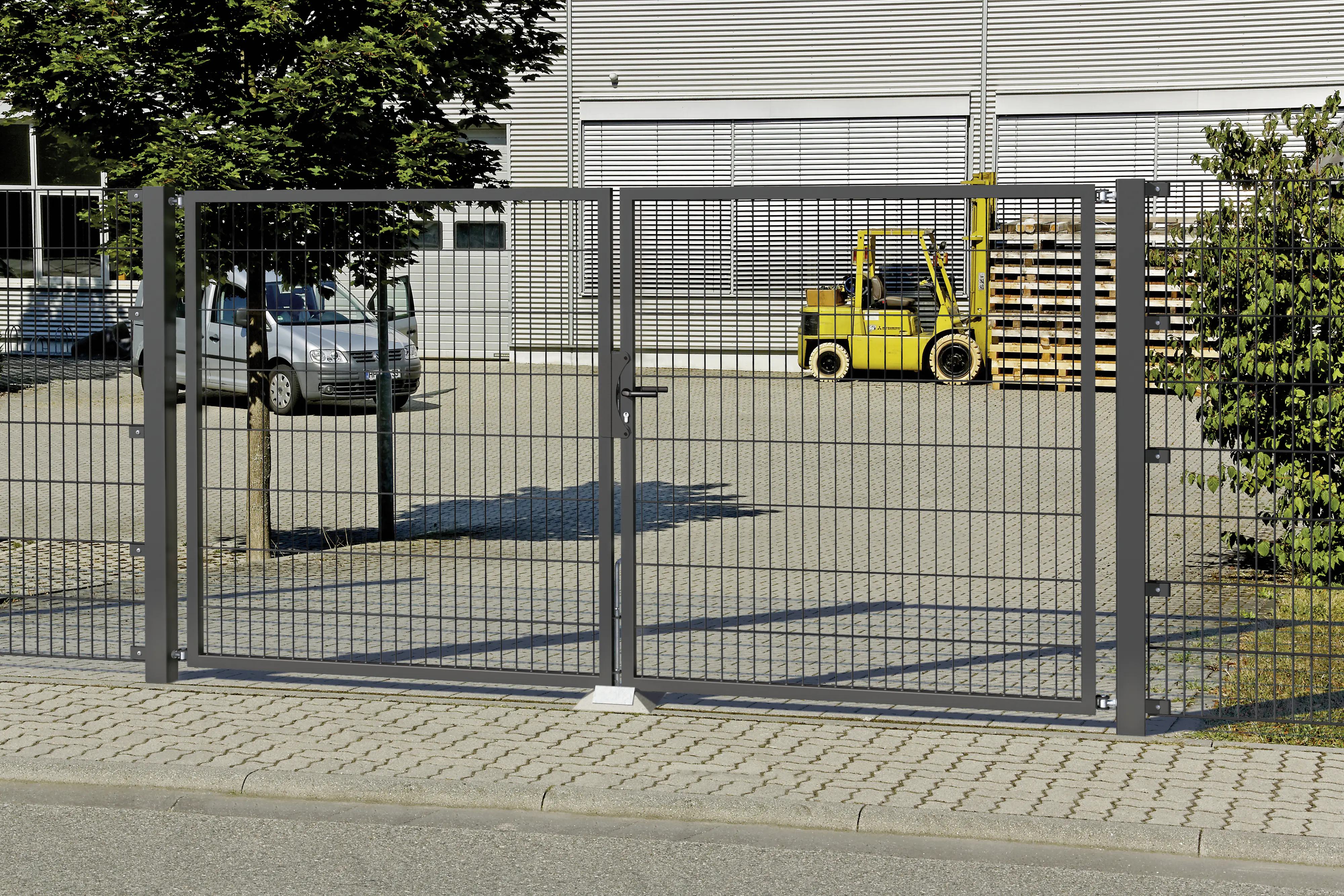 Alberts Stabgitter Doppeltor Flexo 200 x 80 cm 6/5/6 anthrazit zE