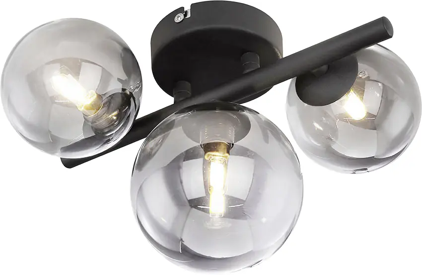 Globo 3er Wandleuchte Riha schwarz 28,3 x 20,8 cm 3 x G9 LED, 3 W