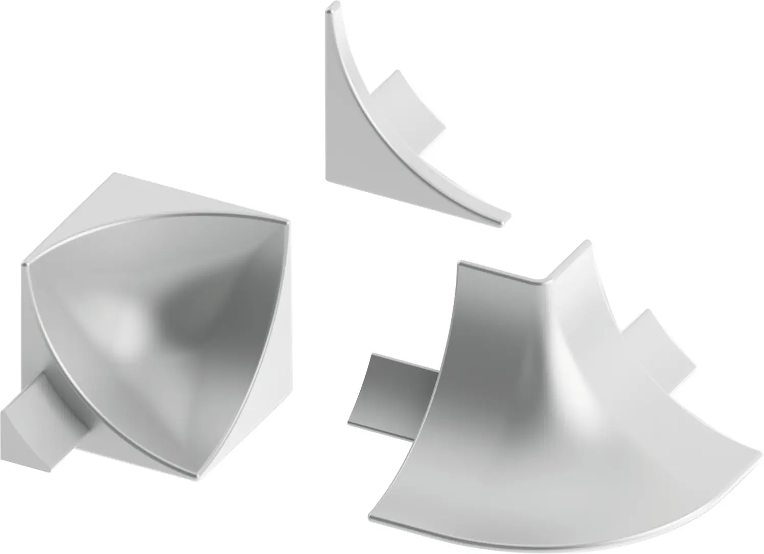 alfer Zubehör-Set 12 mm 12 mm PVC (Kunststoff) glatt silber