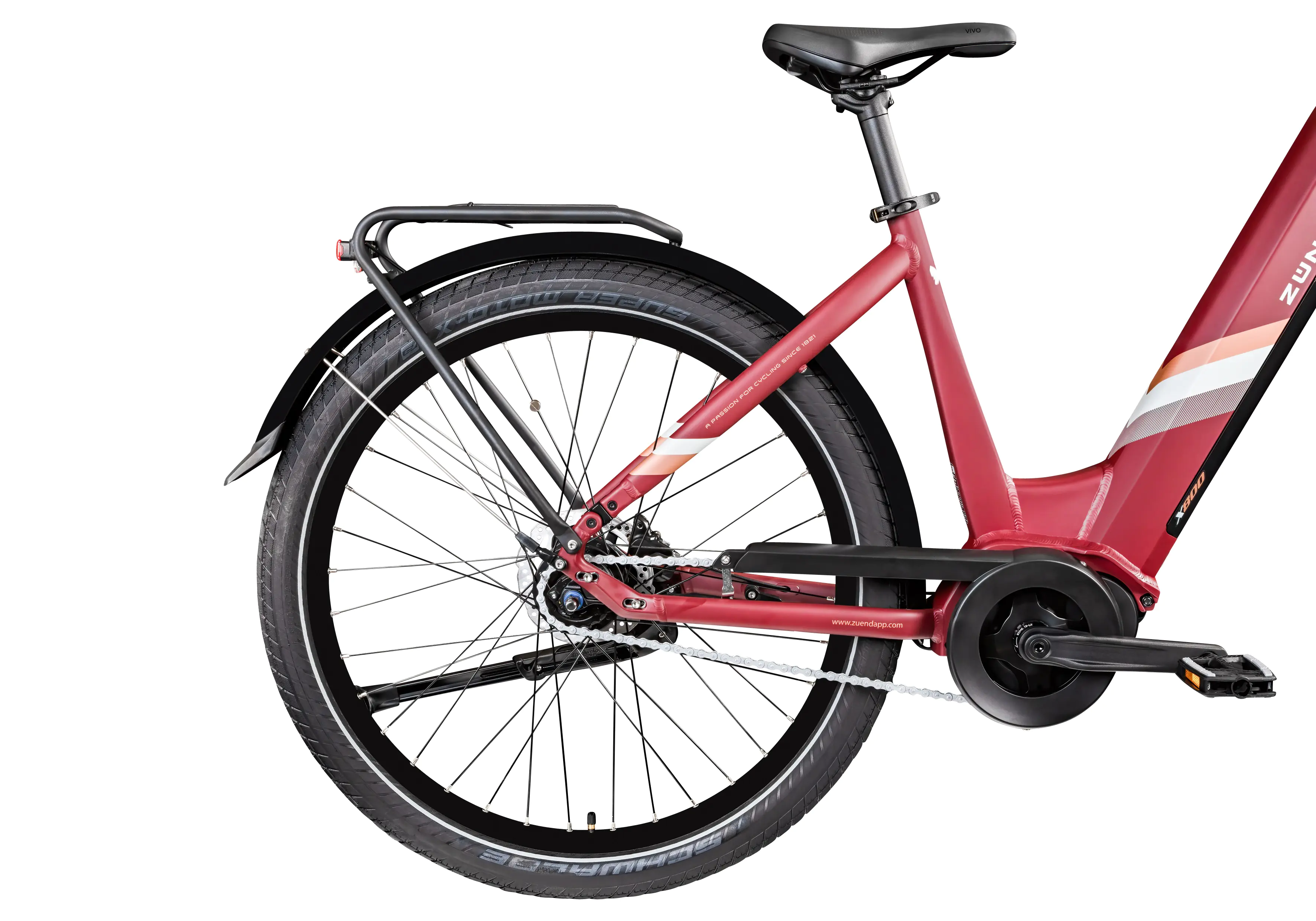 Zündapp E-Bike City X800 27,5 Zoll 7-Gang 550 Wh weinrot
