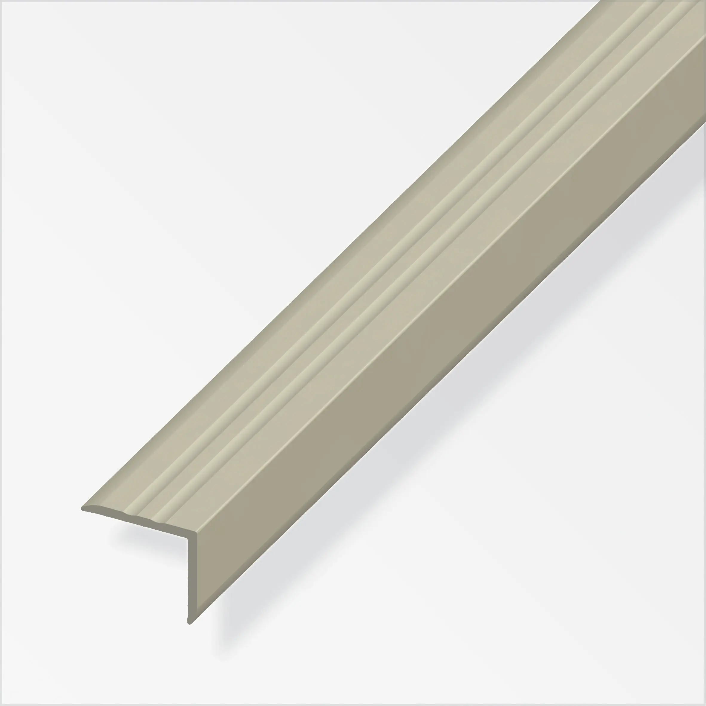 alfer Treppenprofil 1 m, 25 x 21 mm PVC (Kunststoff) glatt braunbeige