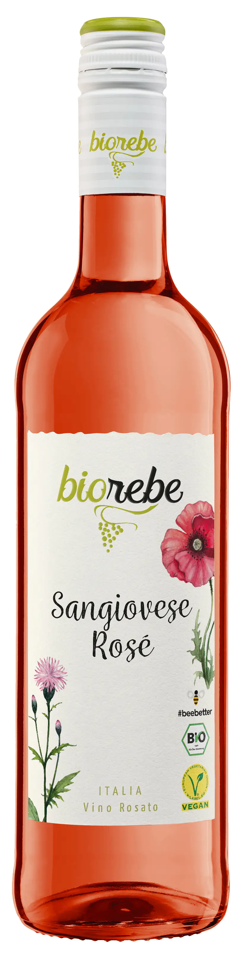 Biorebe Rosé Sangiovese feinherb Italien 1 x 0,75 L bio/vegan