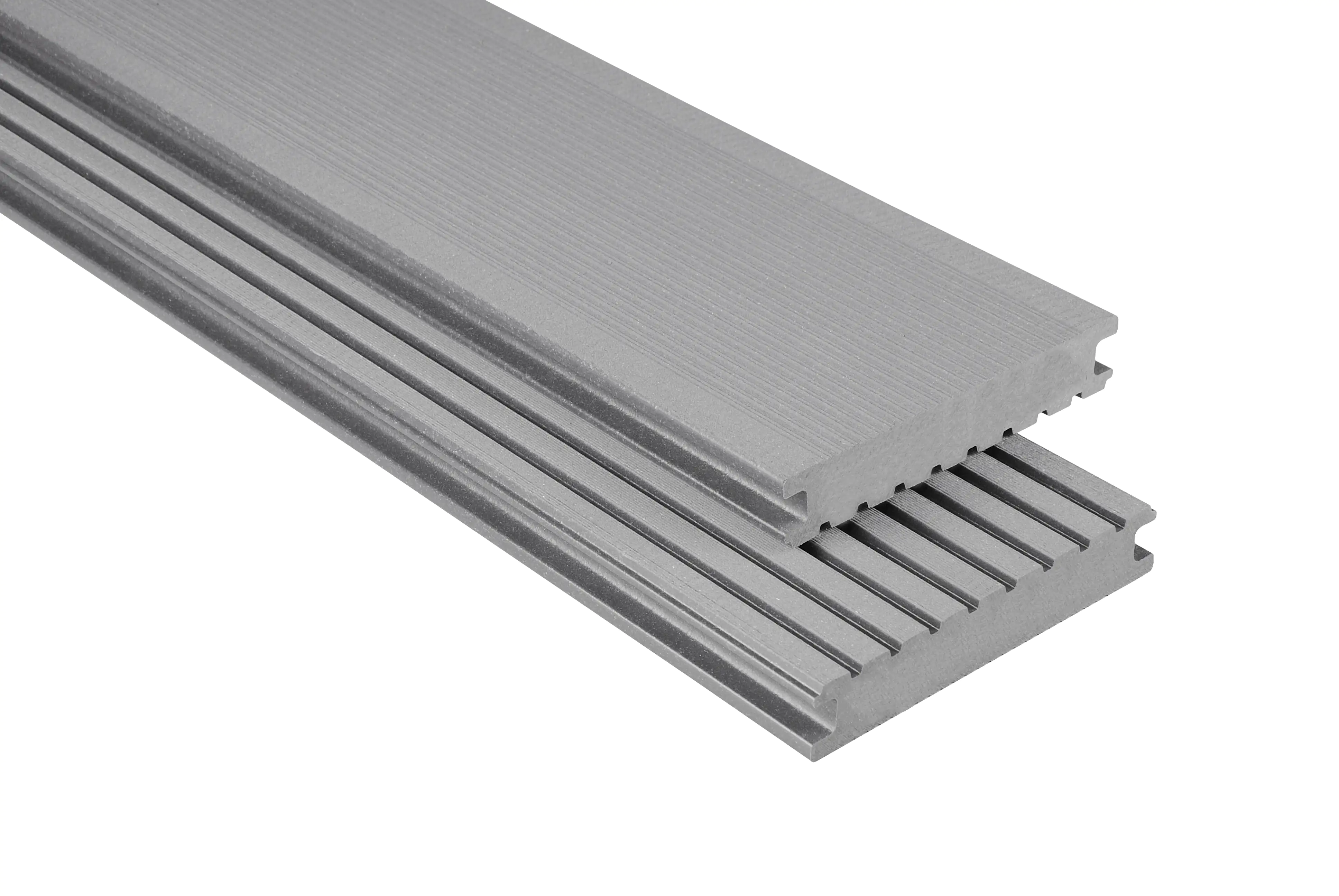 Kovalex Terrassendiele WPC Standard V 14,5 x 2,6 cm grau gebürstet Meterware Kovalex Terrassendiele WPC Standard V 14,5 x 2,6 cm grau gebürstet Meterware