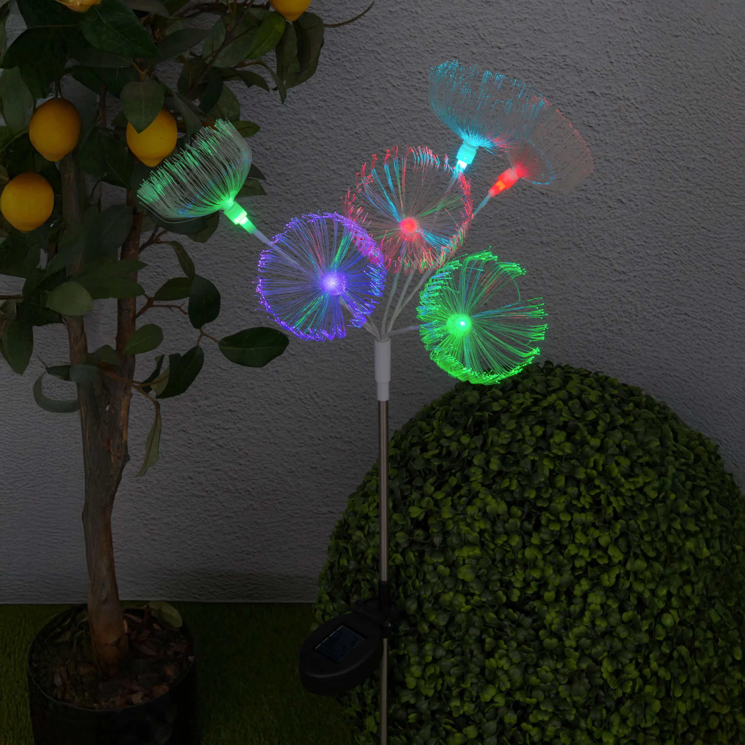 Light & More LED Solarleuchte Blumen weiß