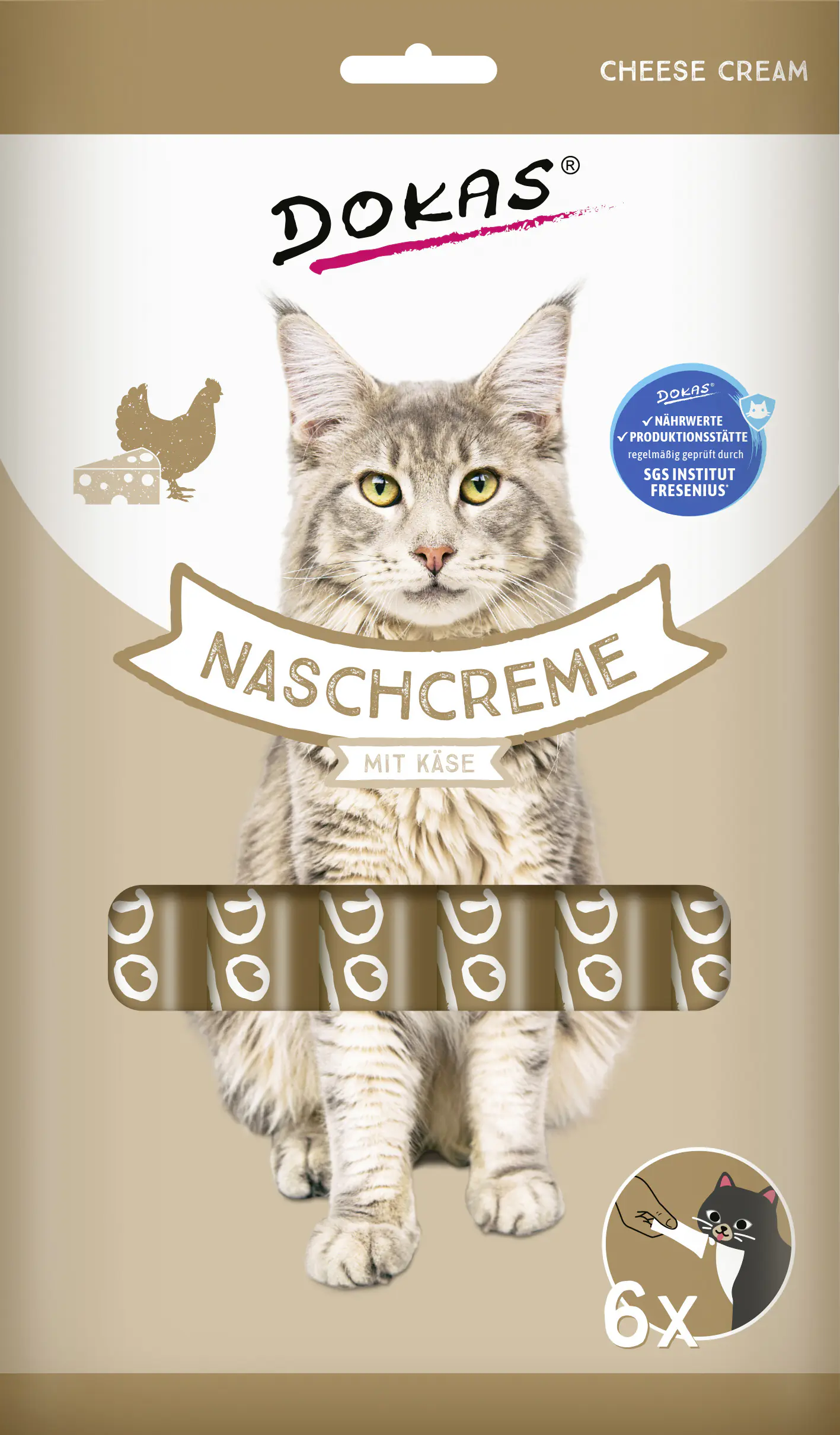 Dokas Nasch-Creme mit Käse 90 g (Katze)