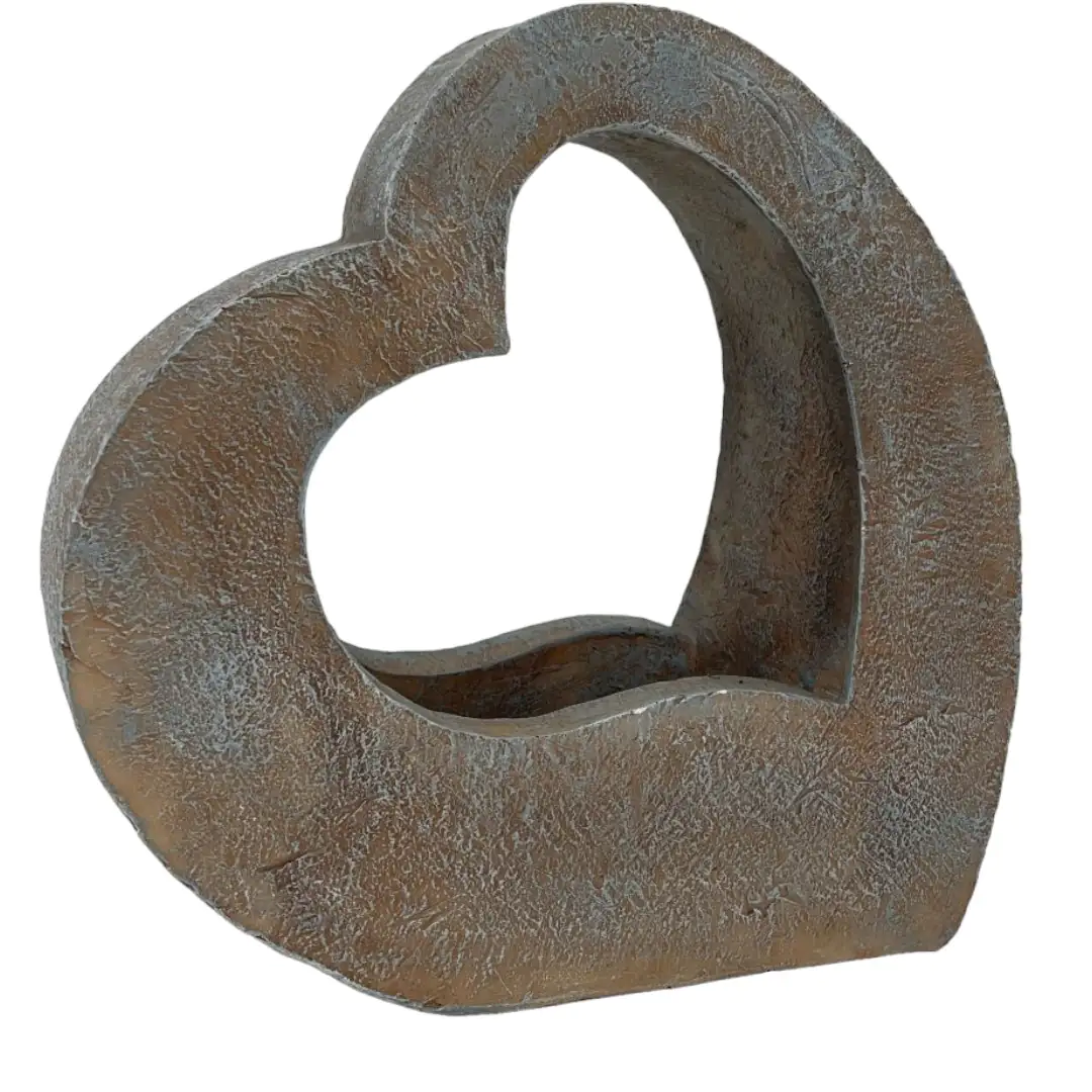 Pflanzherz grau 29 x 14 x 30 cm