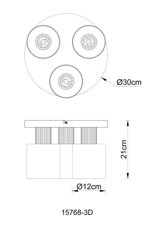 Globo Deckenleuchte Aleidis 30 x 21 cm Ø x H schwarz matt