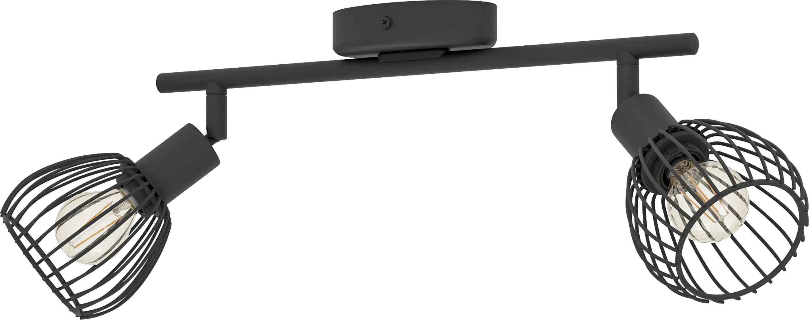 Eglo 2er Spot Sonnino schwarz 36,5 x 10 cm E14